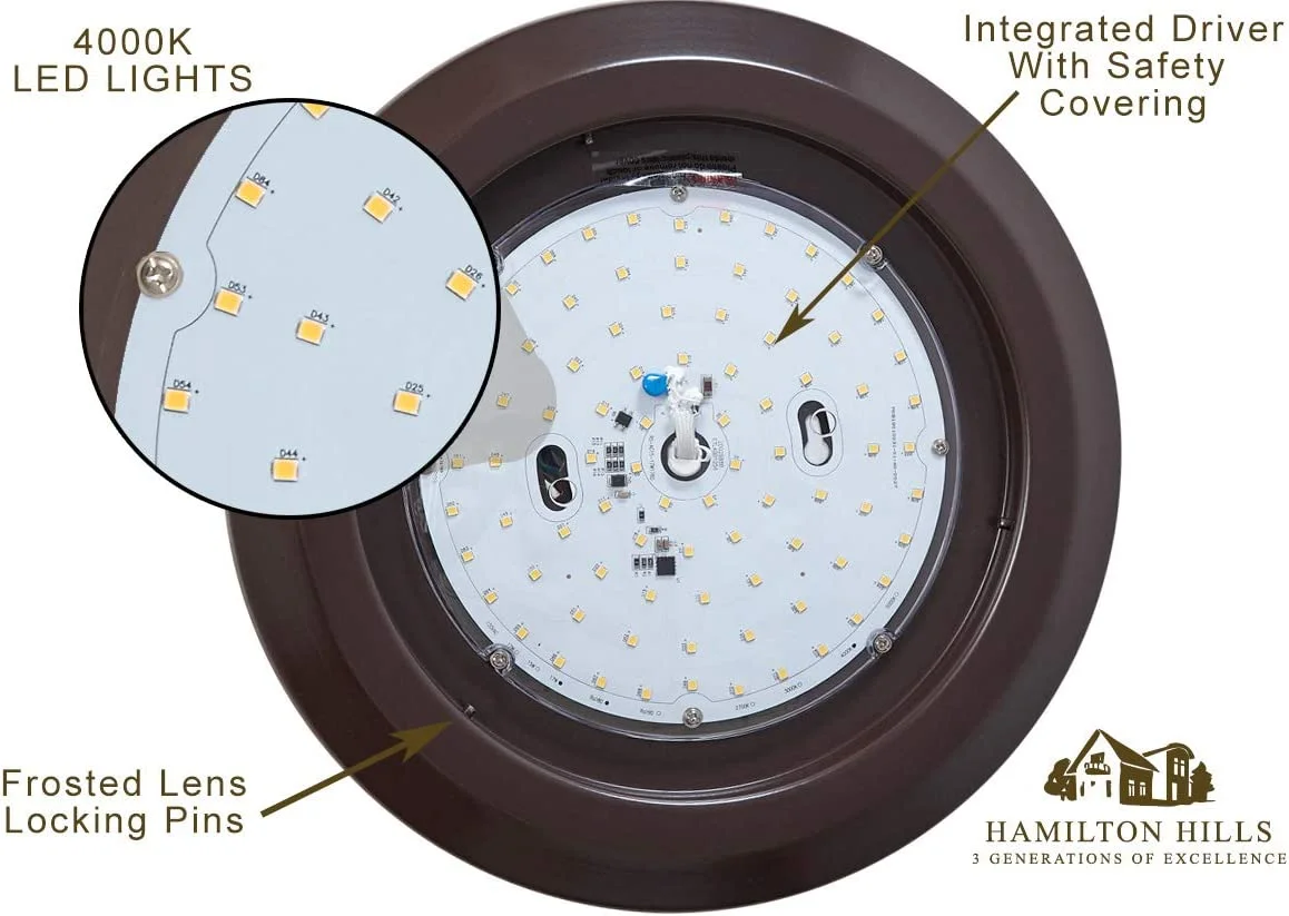 Hamilton Hills New Round Flush Mount Thin Ceiling Light Led Disc Shaped - Image 7