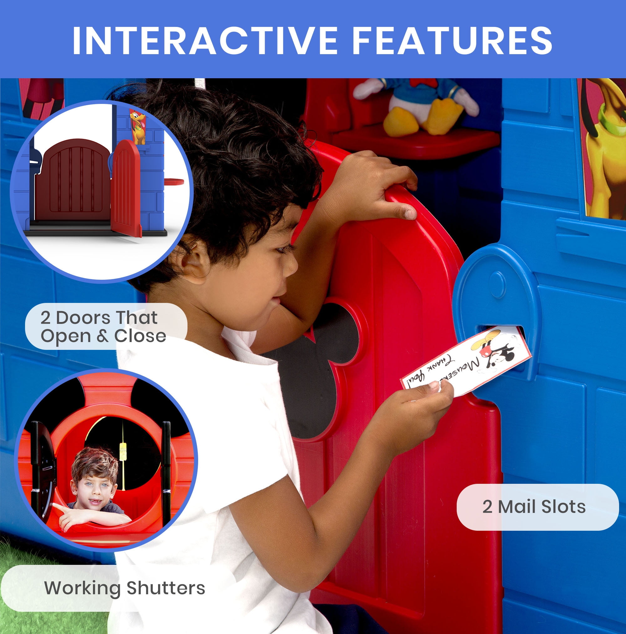 Disney Mickey Mouse Plastic Indoor,Outdoor Playhouse with Easy Assembly - Image 6