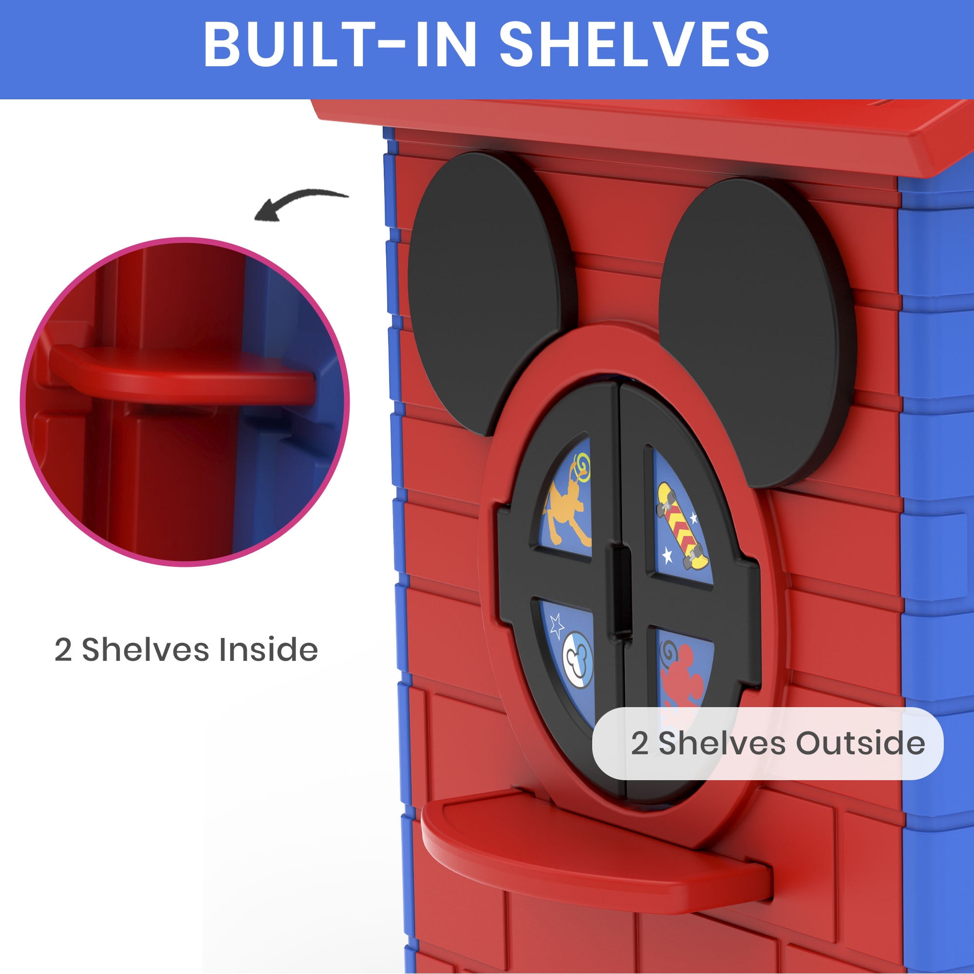 Disney Mickey Mouse Plastic Indoor,Outdoor Playhouse with Easy Assembly - Image 14