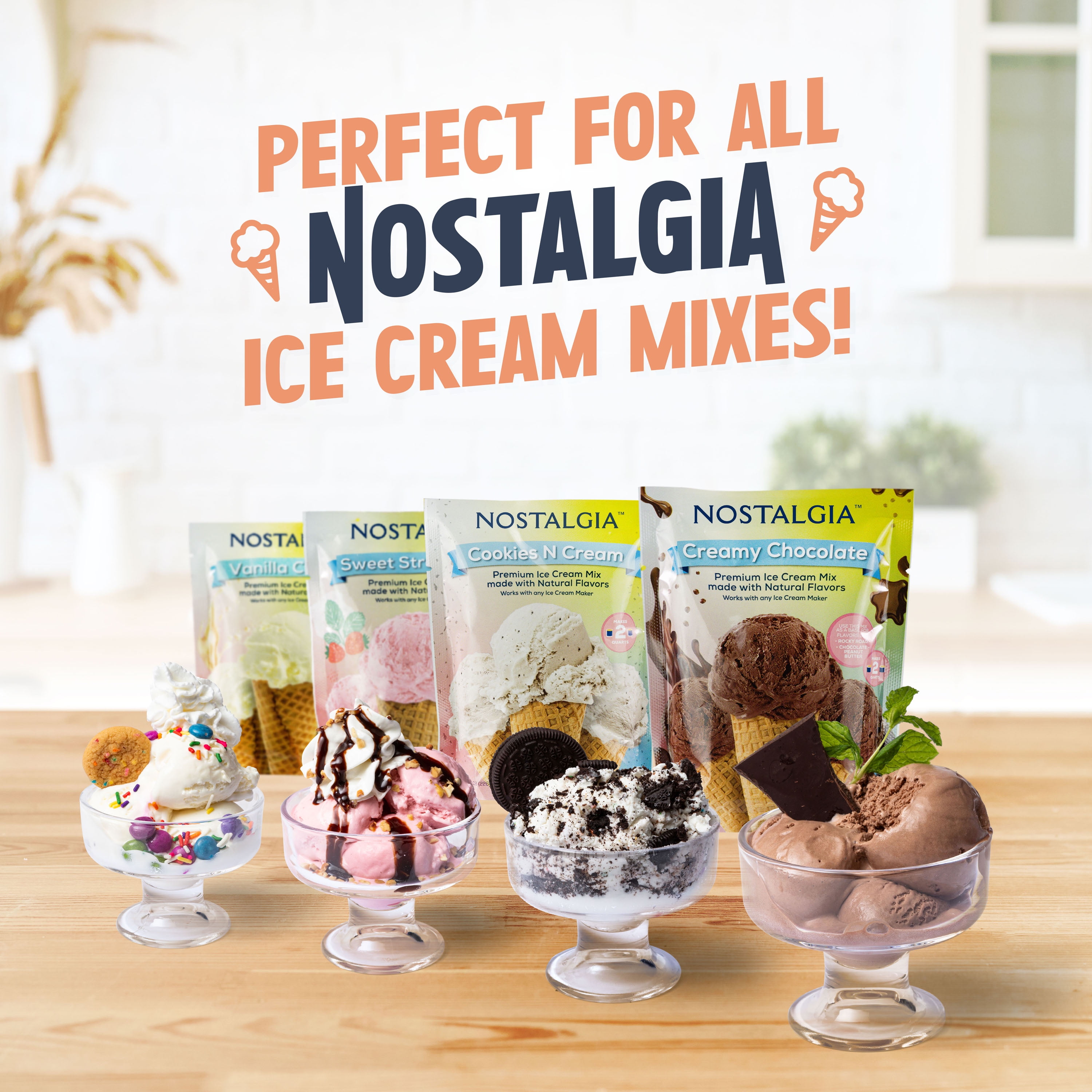 Nostalgia 4-Quart Wood Bucket Ice Cream Maker - Image 6