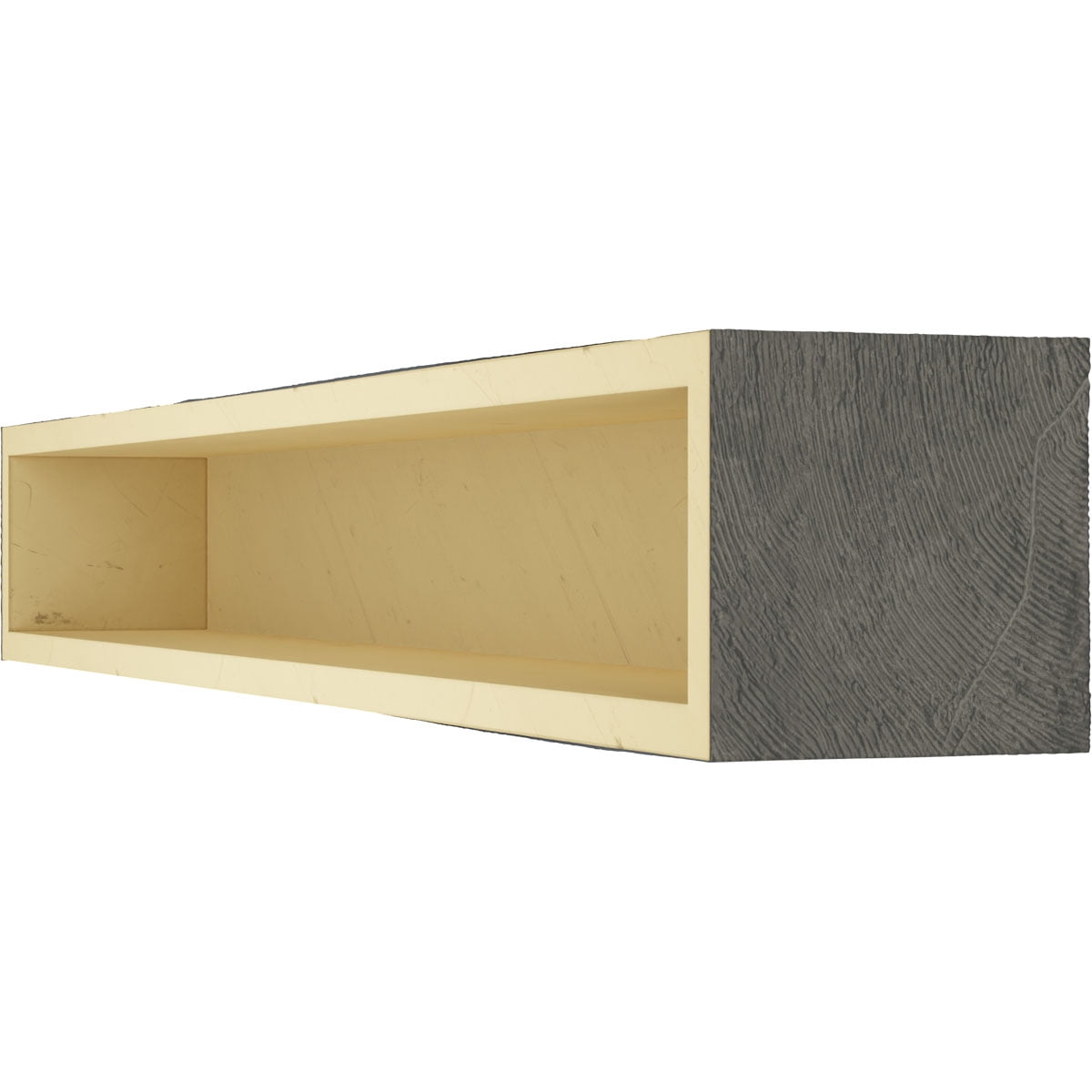 Ekena Millwork 6"H x 10"D x 60"W Hand Hewn Faux Wood Fireplace Mantel, Aged Ash - Image 14