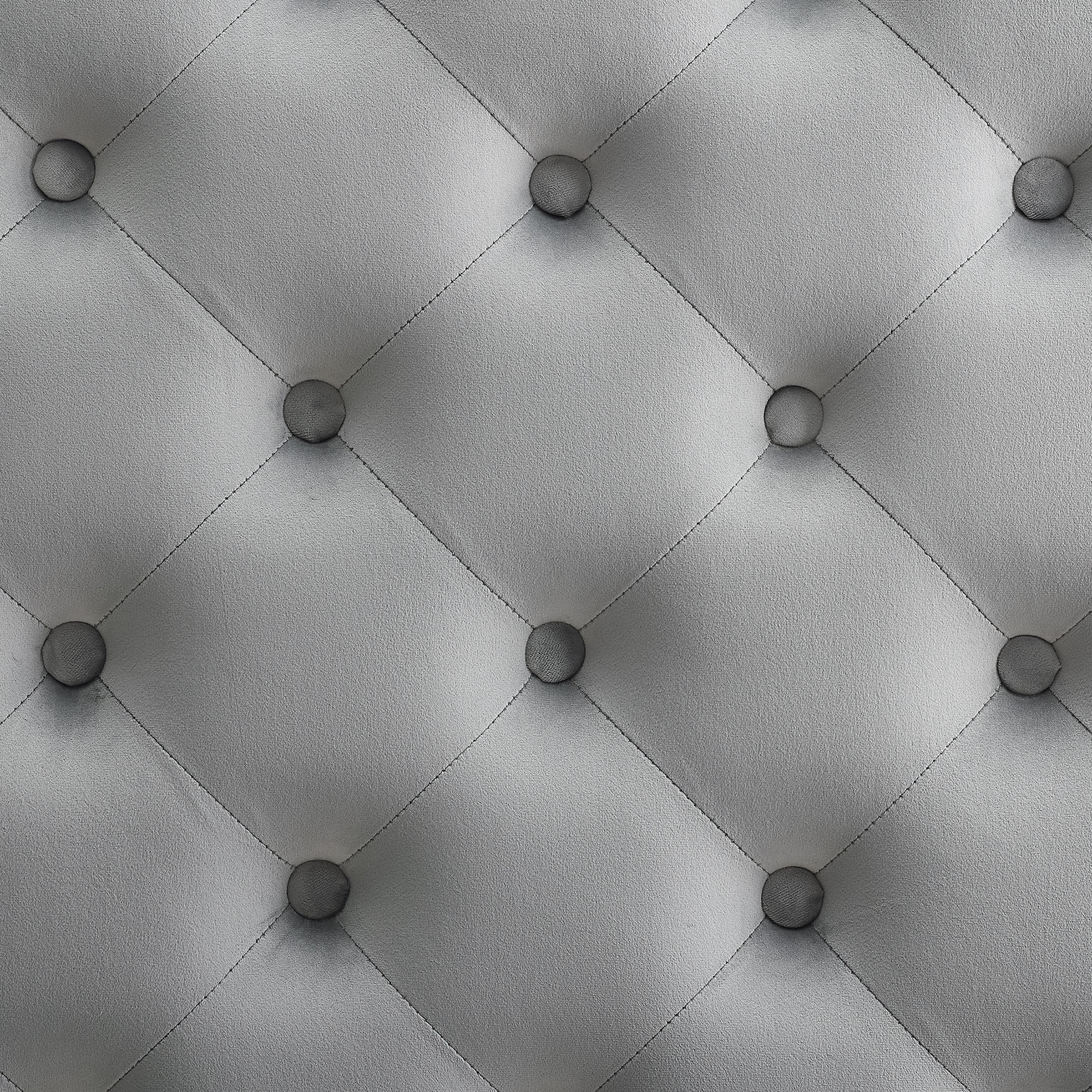 Linon Isabelle Velvet Square Tufted Ottoman, Multiple Colors - Image 8