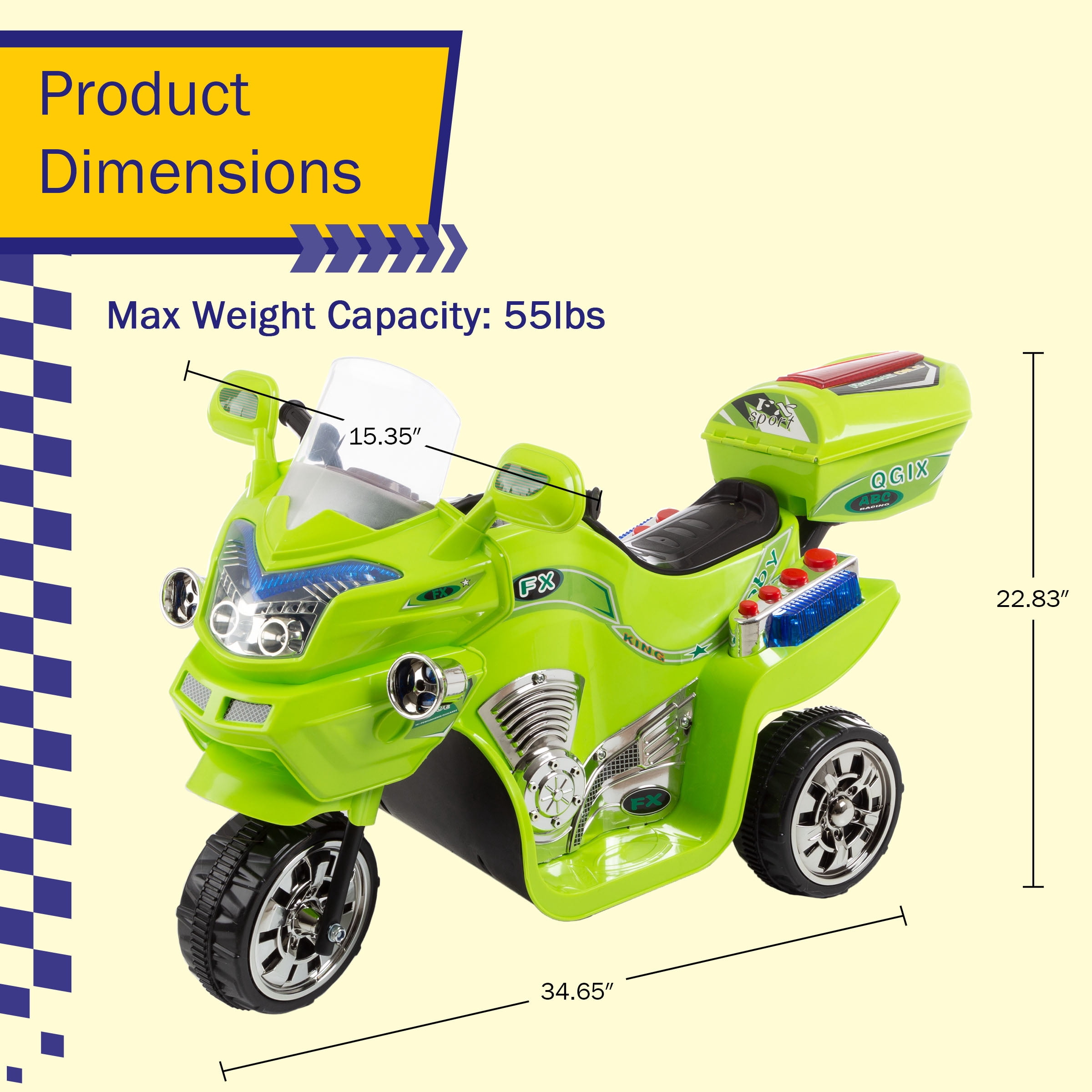 Electric 3-Wheel Motorcycle Battery Powered for Kids by Lil' Rider - Image 7