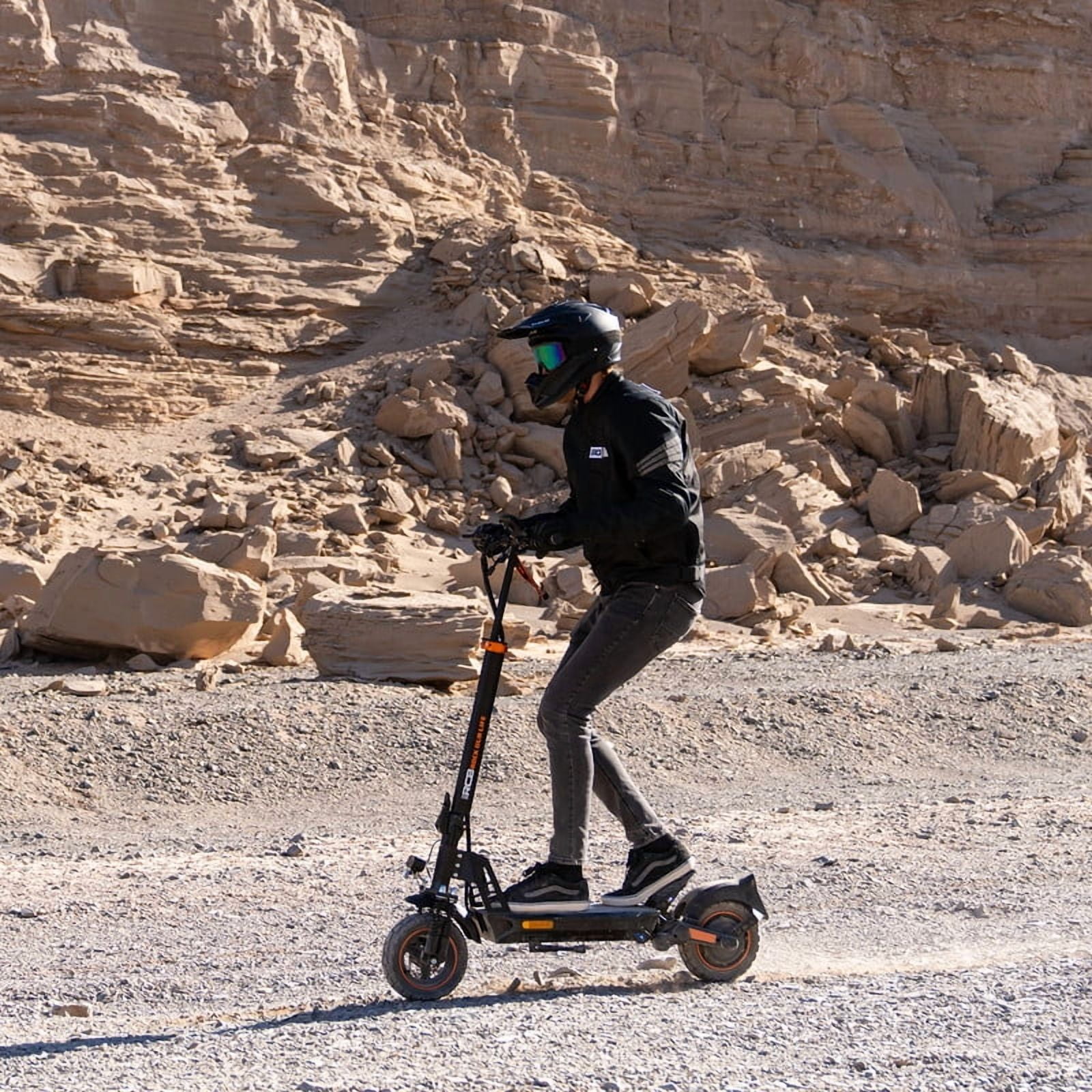 RCB D5PRO Electric Scooter Adult,1600W Peak Motor, 48V27Ah Battery, Up to 80 Miles Range, 10"Anti-Flat Off-Road Tires, Dual Brakes&Dual Suspension, Foldable Commuter Scooter with App & NFC - Image 10