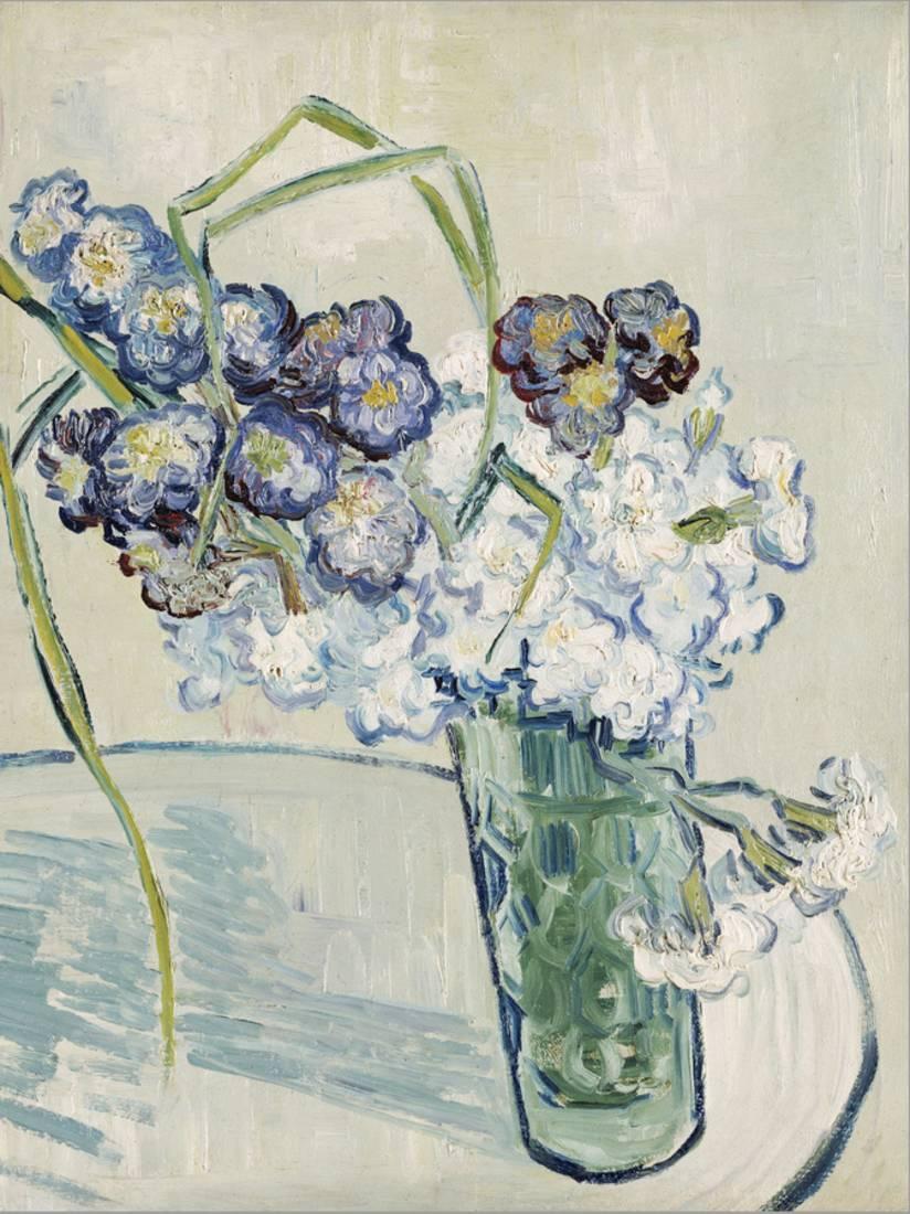 Vase of Carnations, c1890, Botanical Stretched Canvas Wall Art by Vincent van Gogh Sold by ArtCom - Image 3