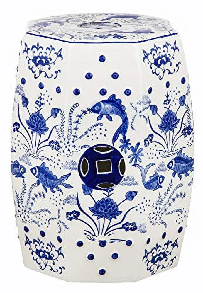 Safavieh Cloud 9 Chinoiserie Ceramic Garden Stool - Image 2