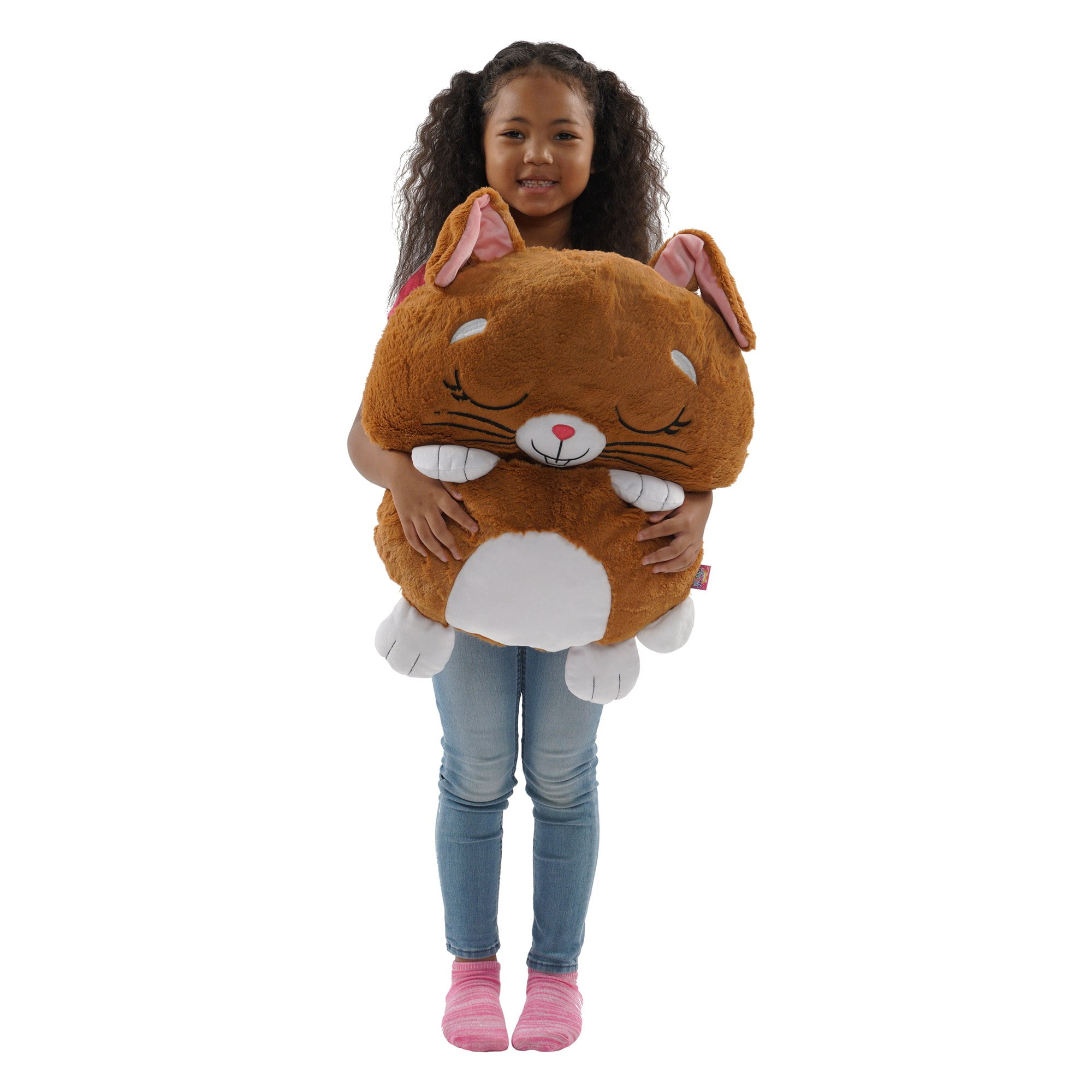 Happy Nappers: Pillow & Sleepy Sack: Medium - Beeples The Brown Bunny - 54 x 20", 2-In-1: Plush Animal Opens To Sleeping Bag, Soft Character, Kids 3+ - Image 2