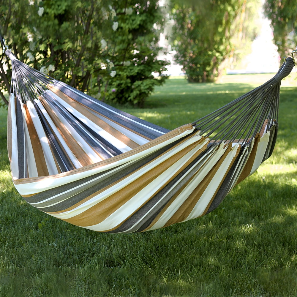 Vivere Double Brazilian Style Cotton Hammock - Desert Moon - Image 2