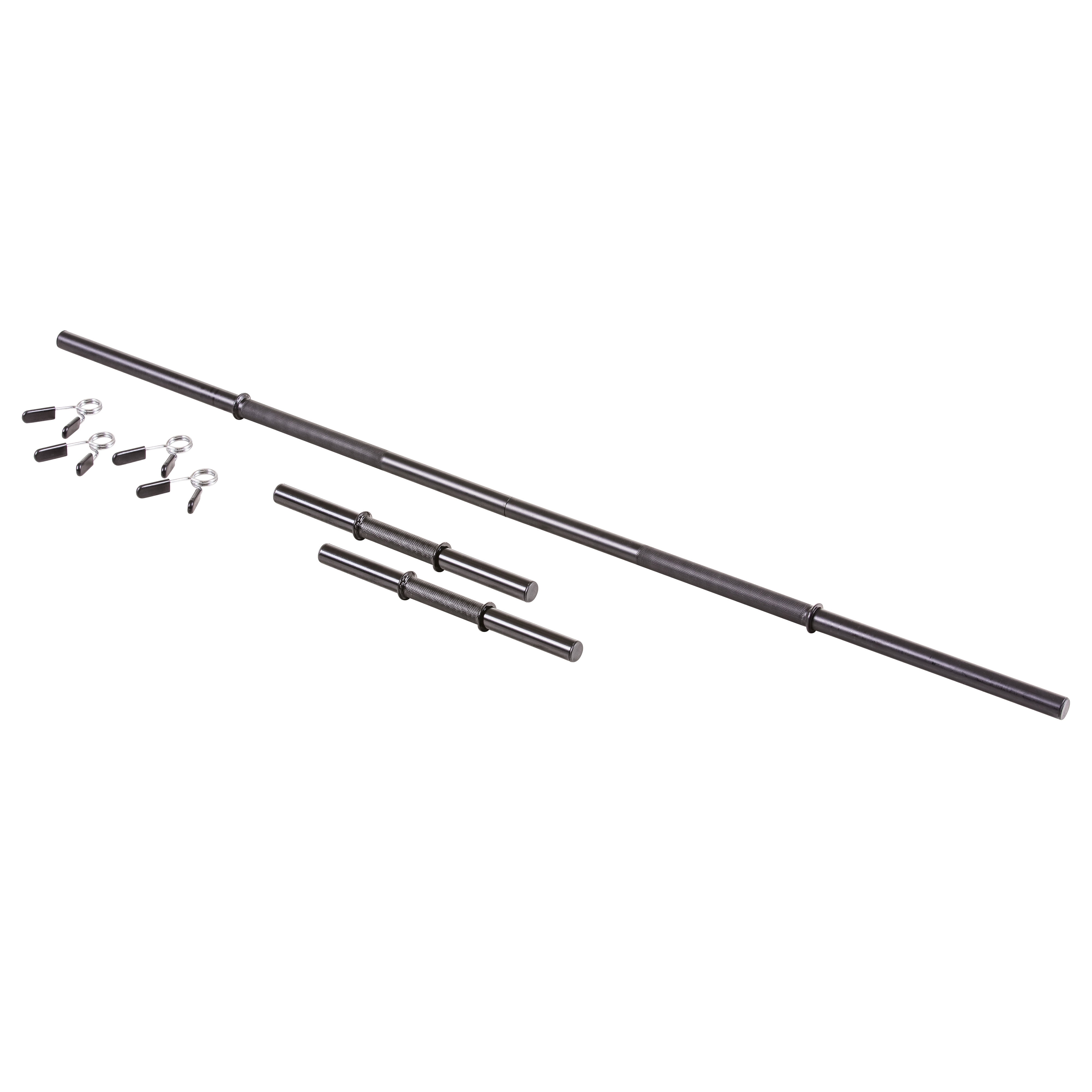 105 lb Barbell and Dumbell Weight Set Featuring Two 20 lb., Four 10 lb. and Four 5 lb. Weights, Two Dumbbell Bars & Full 6-foot Length Bar - Image 7