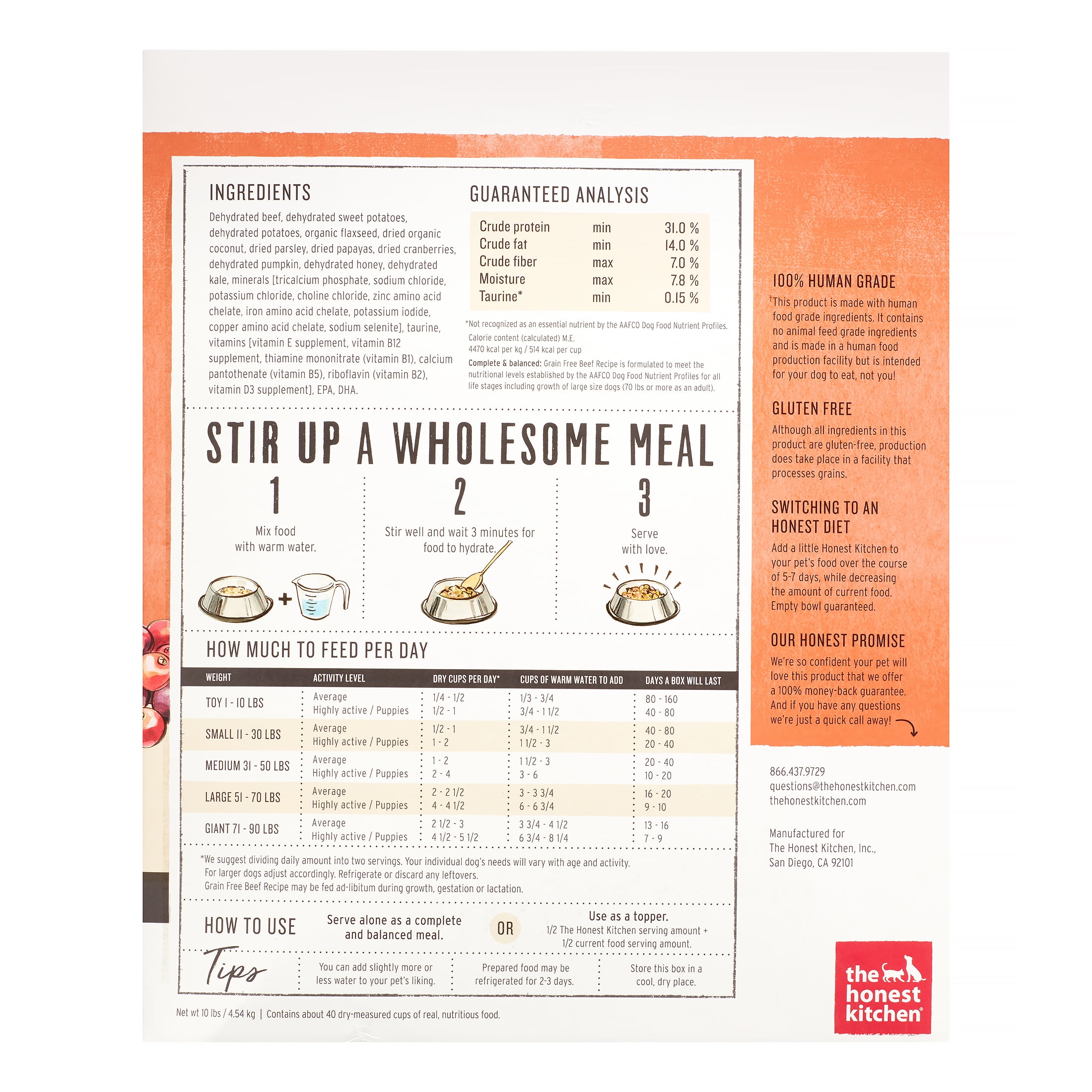 The Honest Kitchen Love: Natural Human Grade Dehydrated Dog Food, Grain Free Beef, 10 lbs (Makes 40 lbs) - Image 6