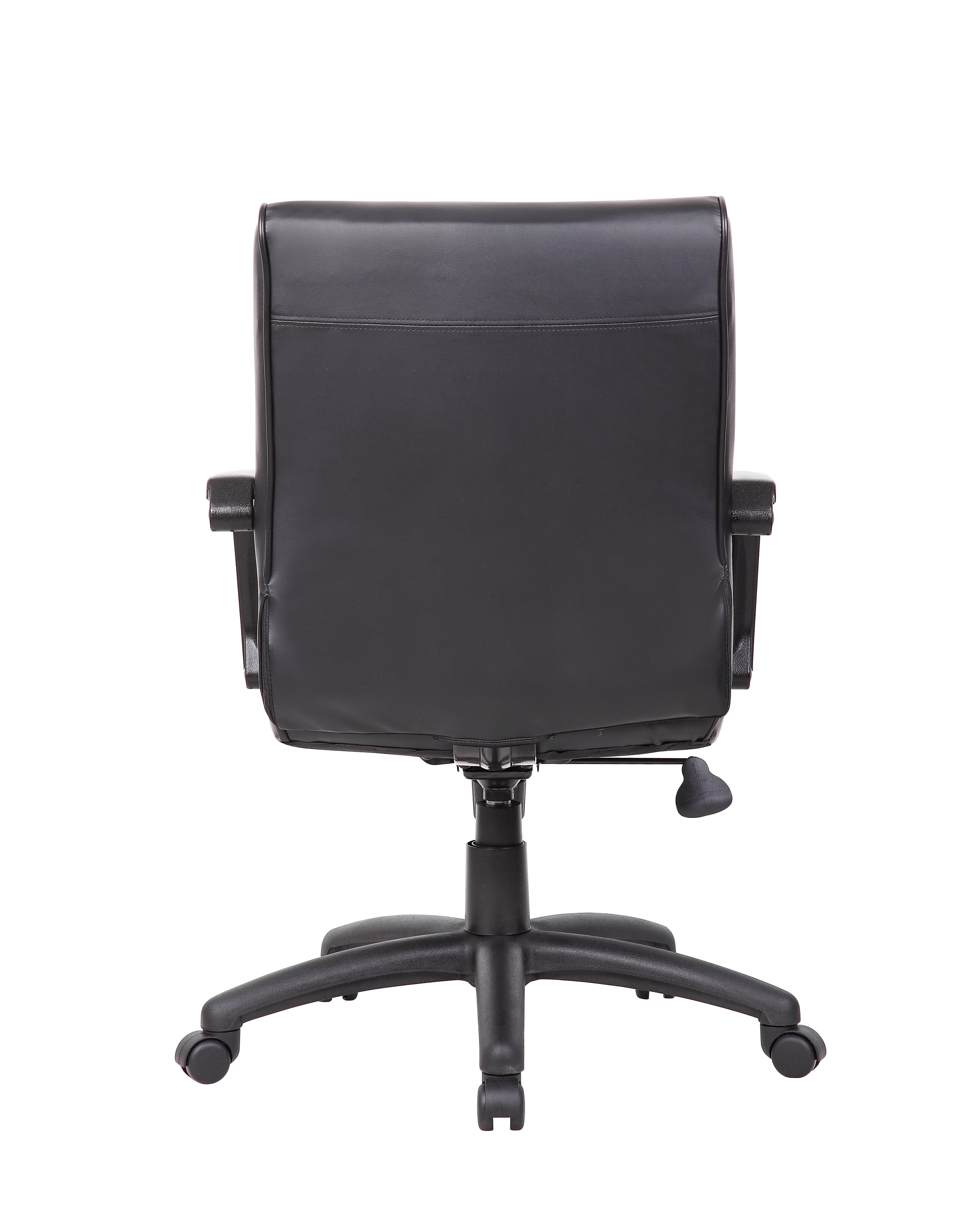 Boss Office Products Mid Back LeatherPlus Executive Chair with Casters, Black - Image 3