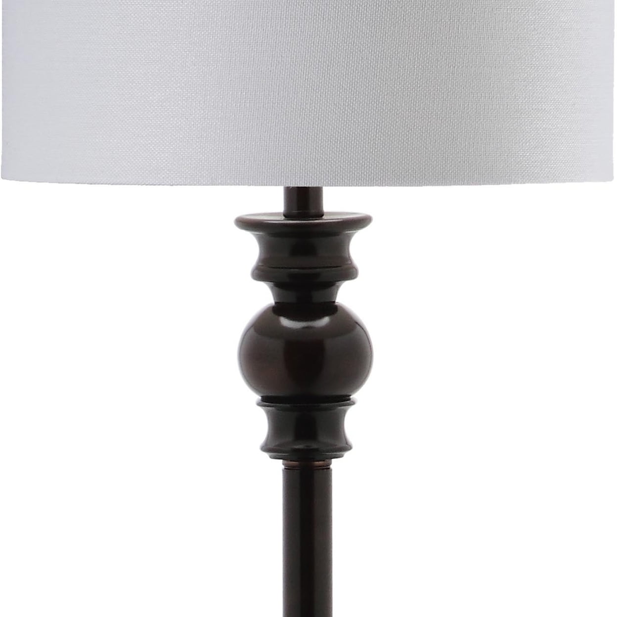 Safavieh Alphie 61 in. H Solid Floor Lamp, Ebony/Off-White Shade - Image 5