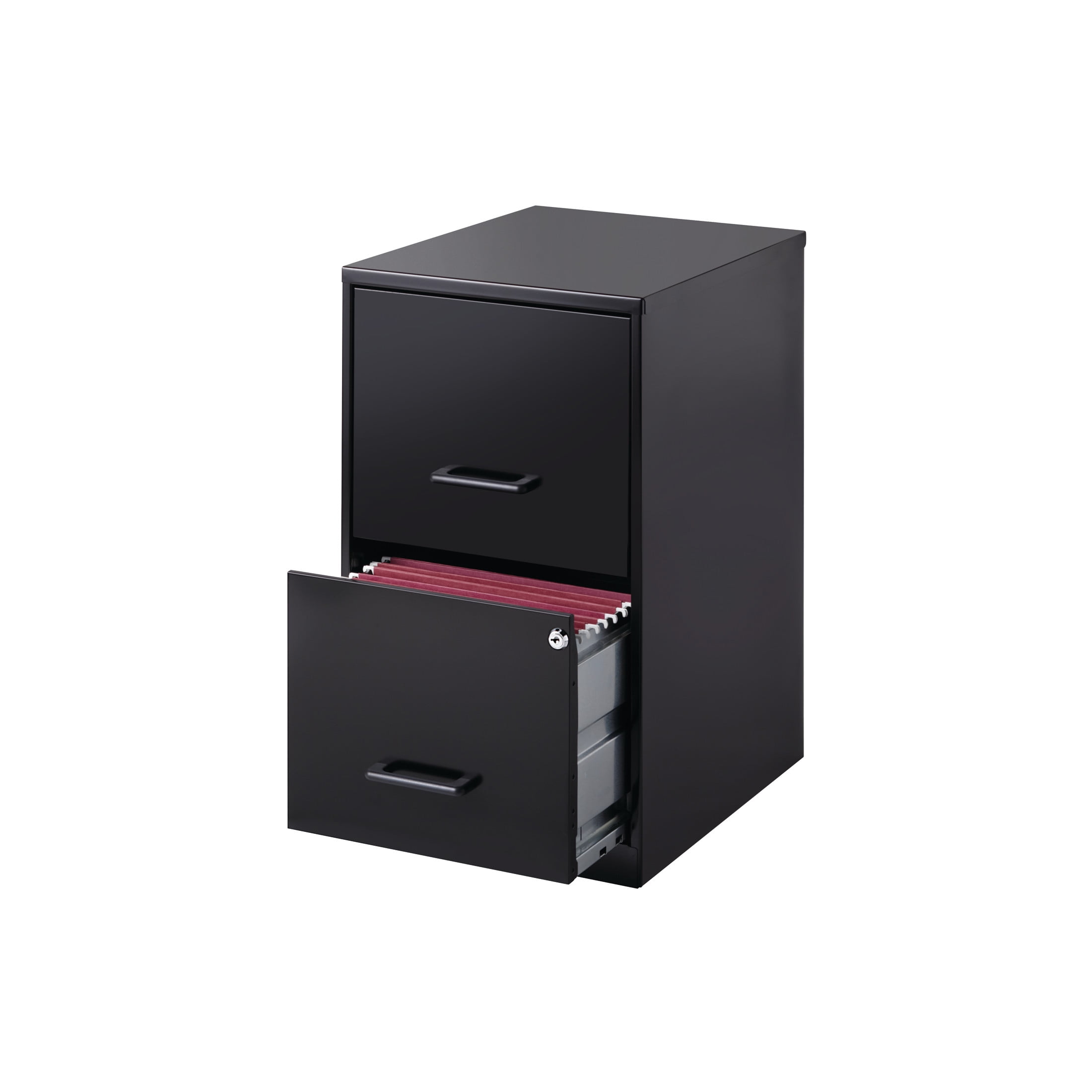 Space Solutions 18" Deep 2 Drawer Letter Width Vertical File Cabinet, Black - Image 12