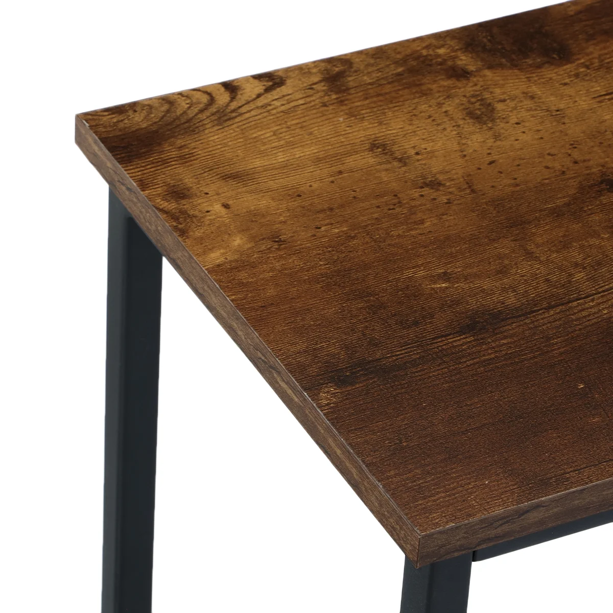 Bar Stools Set of 2 Counter Height Bar Stools 25.6 inch Backless Wood Counter Stool No Back Bar Stool Chairs Barstools for Kitchen, Brown Finish Metal Frame - Image 5