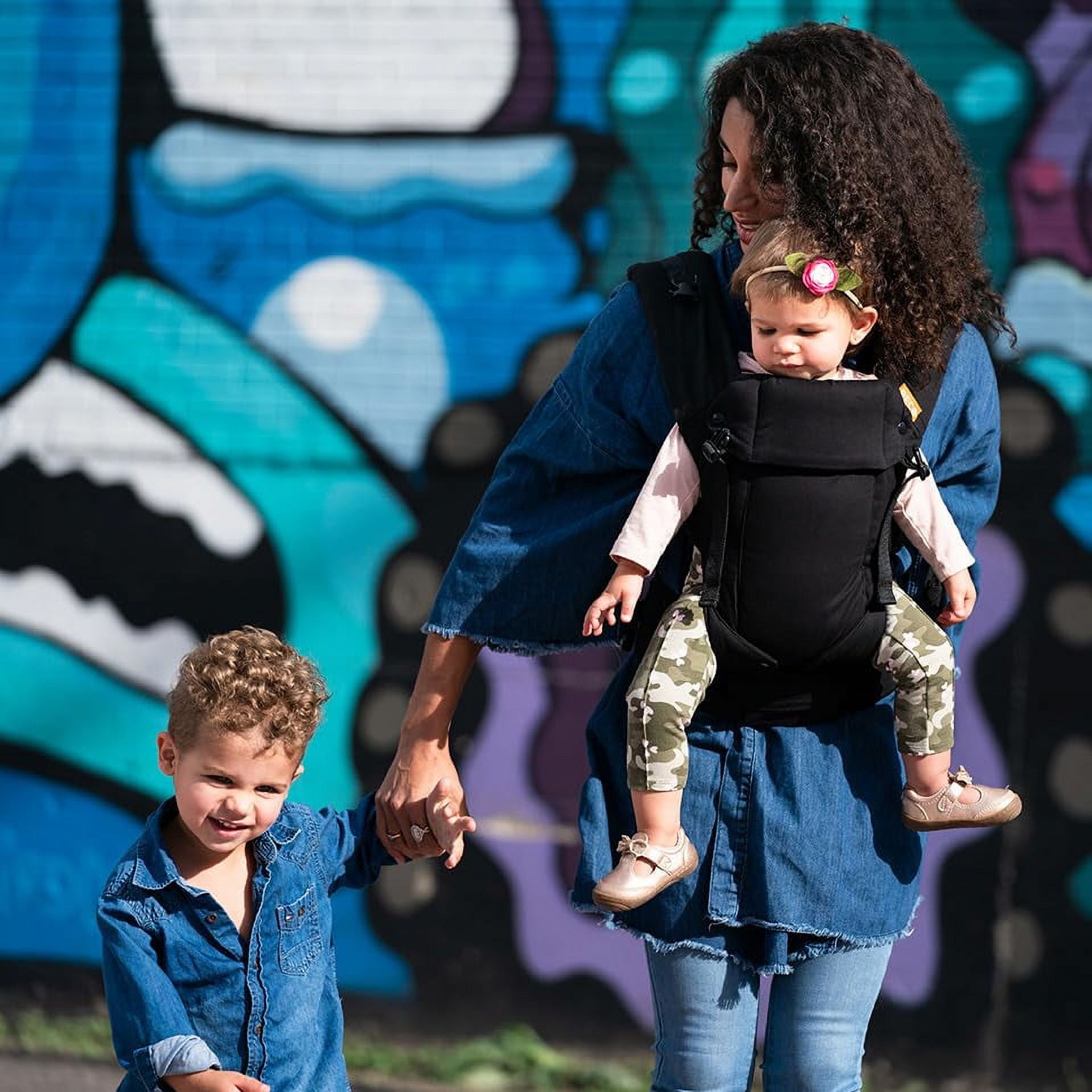 Beco Gemini Baby Carrier Newborn to Toddler - Front, Back and Hip Seat Carrier, Baby Carrier Backpack & Baby Front Carrier with Adjustable Seat, Ergonomic Baby Holder Carrier bs (Metro Black) - Image 5