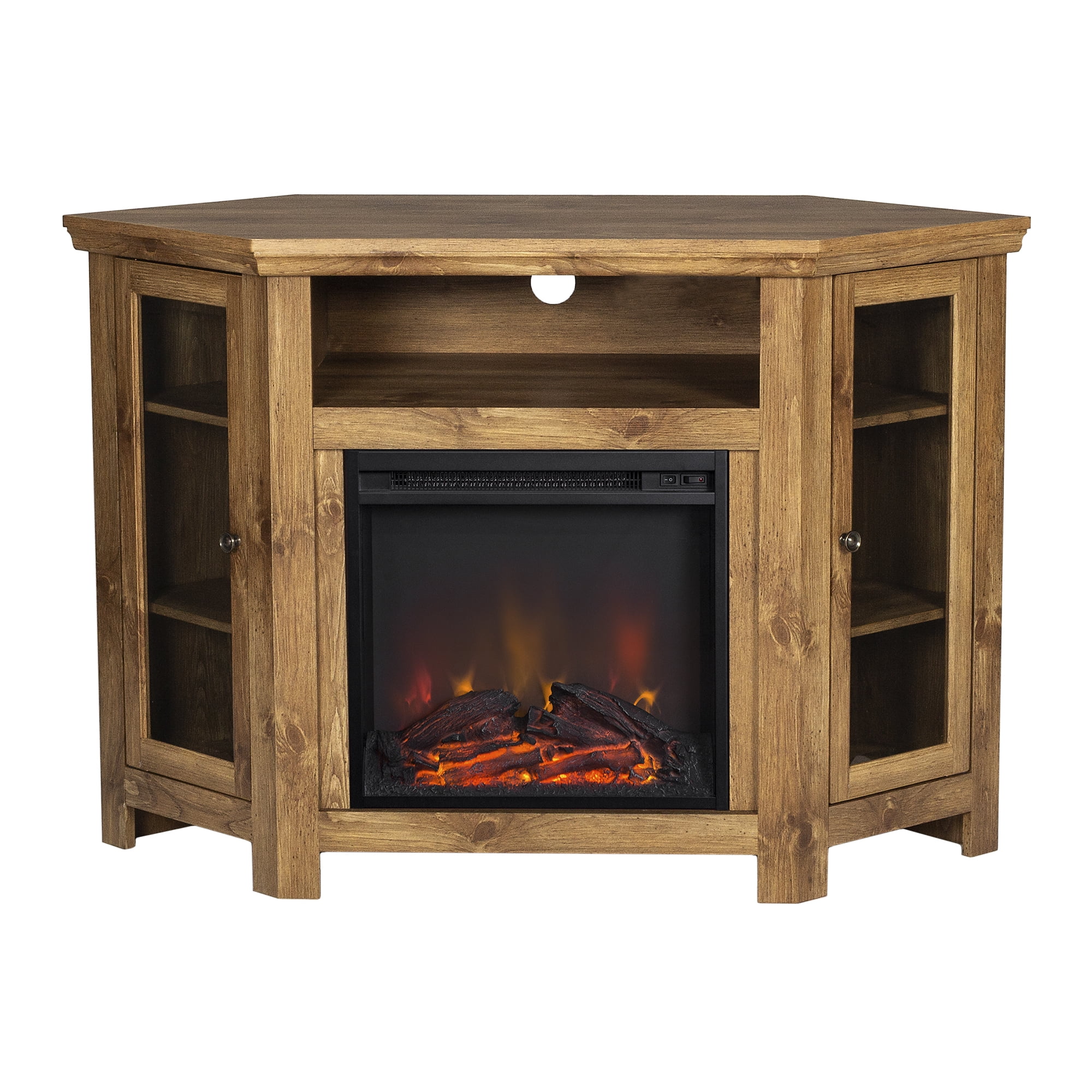Walker Edison Barnwood Corner Fireplace TV Stand for TVs up to 50" - Image 9