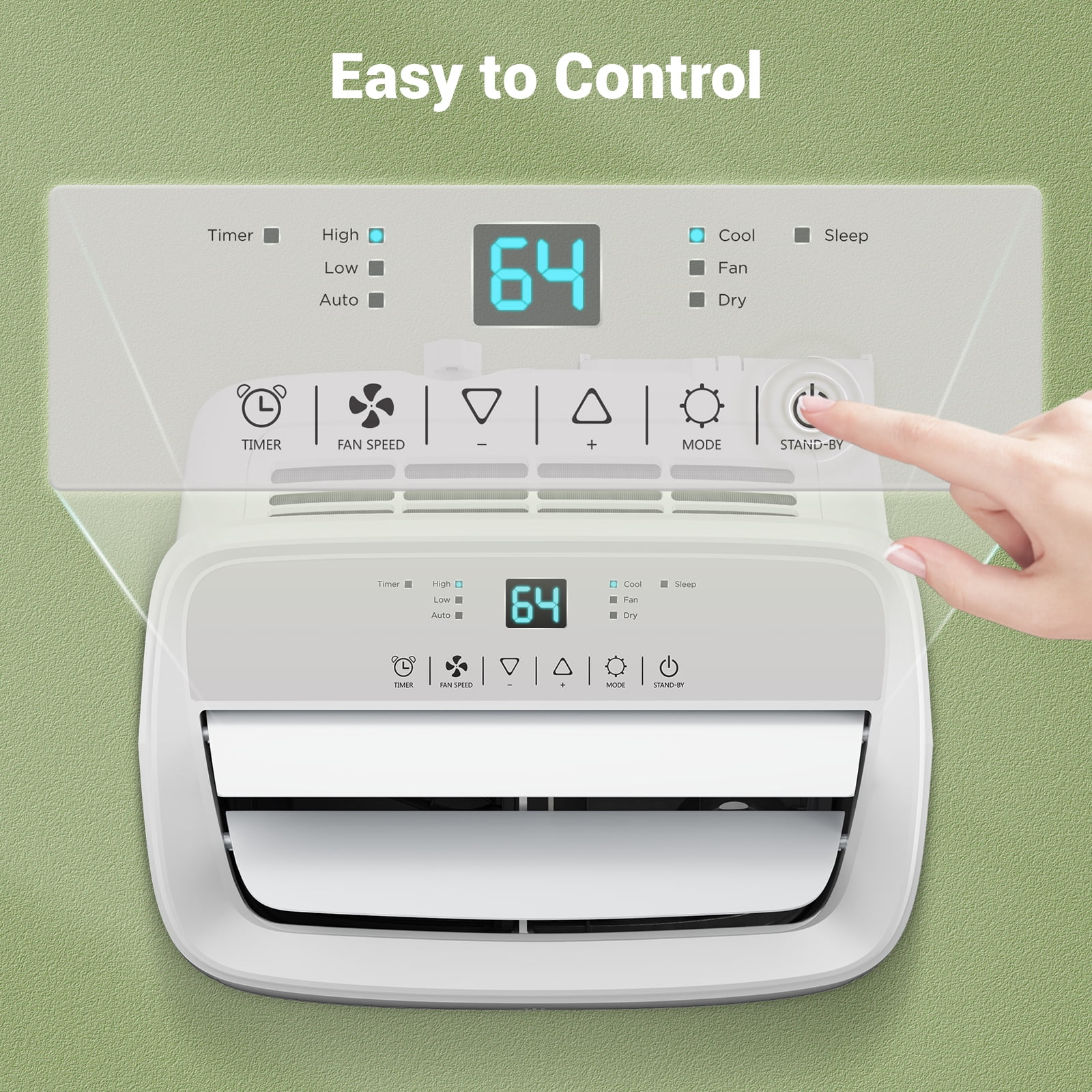 DuraComfort Portable Air Conditioner 10000BTU with Dehumidifier, Fan, Cool, for room ups to 300Sq.Ft, 6300BTU SACC - Image 10