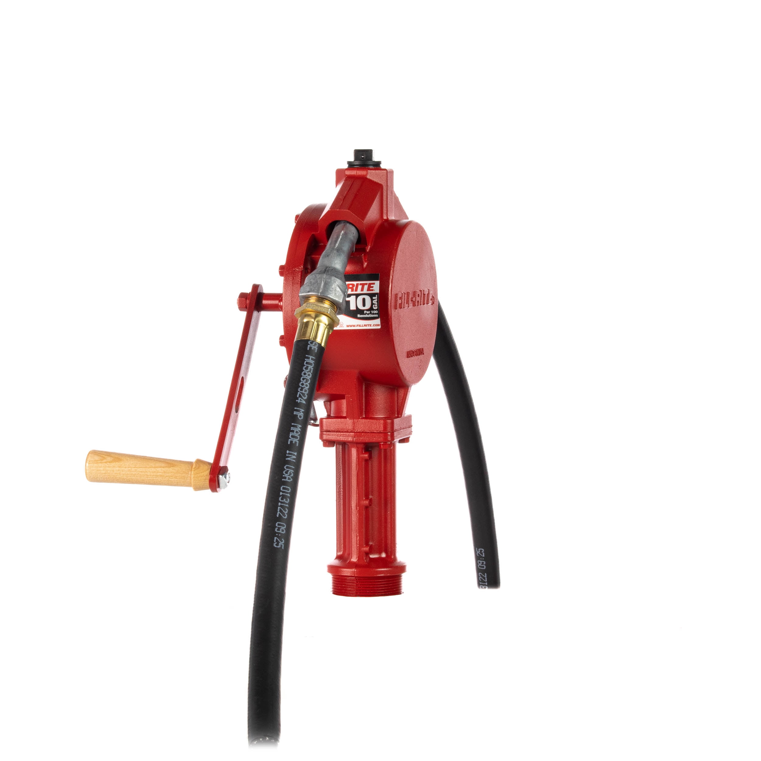 Fill-Rite FR112 Fuel Transfer Rotary Hand Pump w/Discharge Hose, Nozzle Spout, & Suction Pipe - Image 4