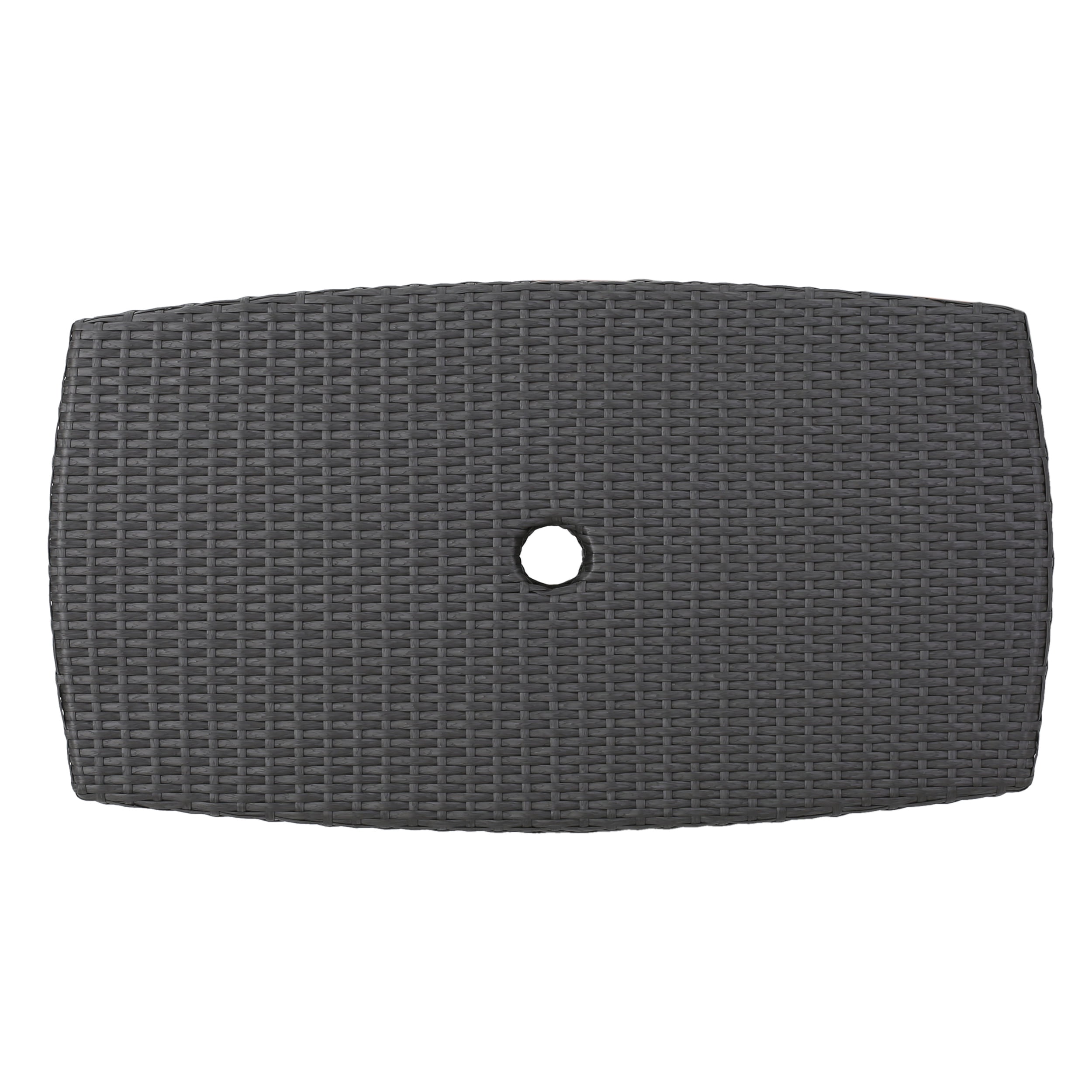 Amarelle Outdoor Wicker Side Table, Grey - Image 3