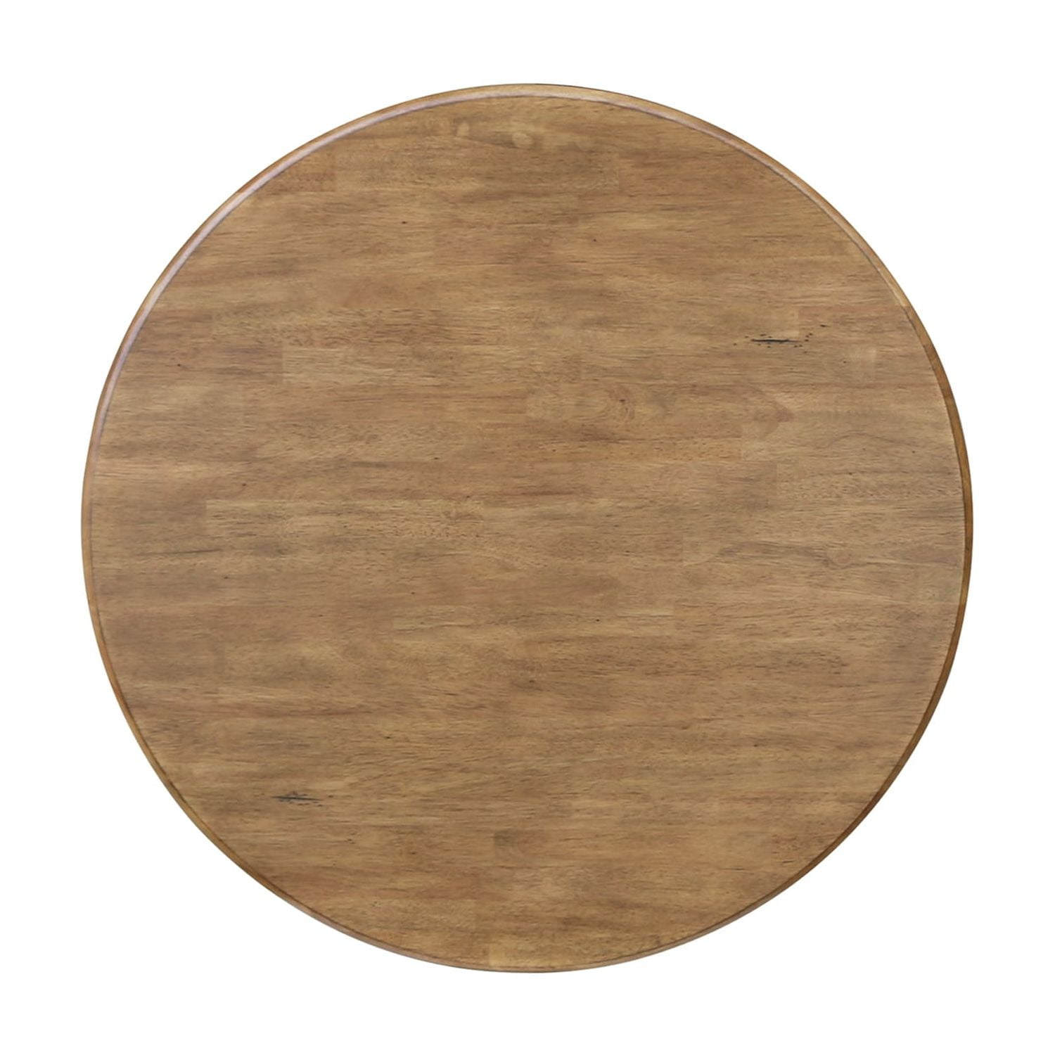 30" Round Top Solid Wood Pedestal Table in Hickory/Washed Coal - Dining Height - Image 9