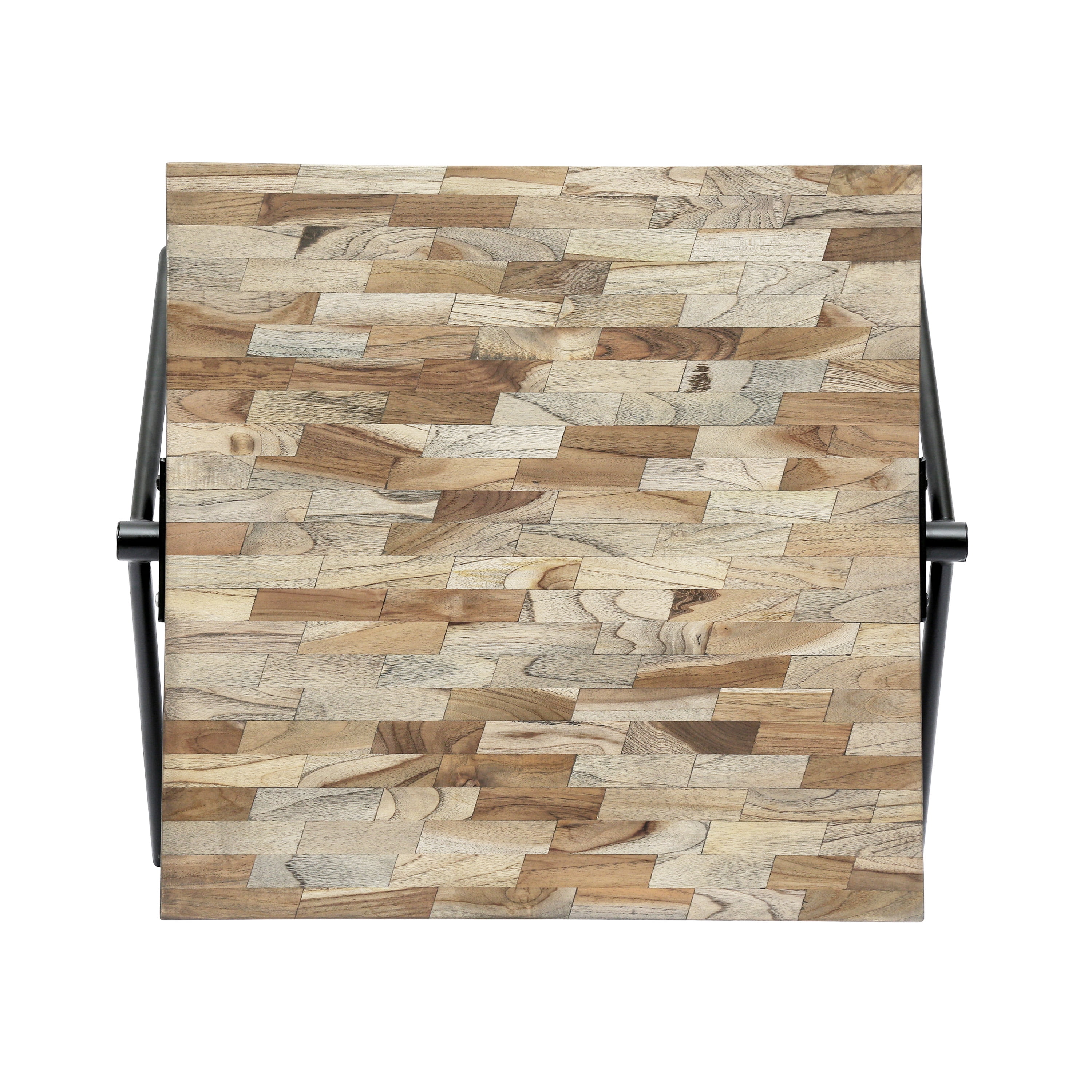 Noble House Liberty Industrial Wood and Metal Coffee Table, Gray - Image 5