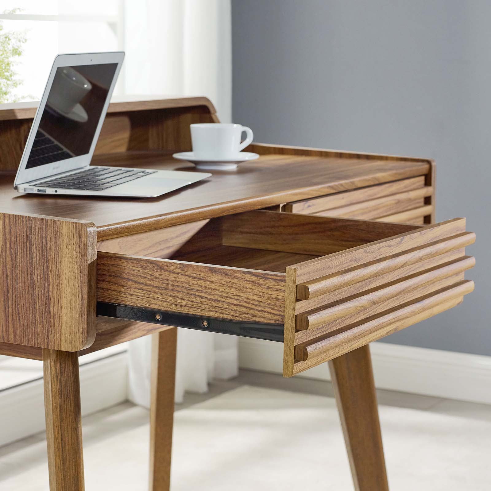 Modway Render Writing Desk in Walnut - Image 3