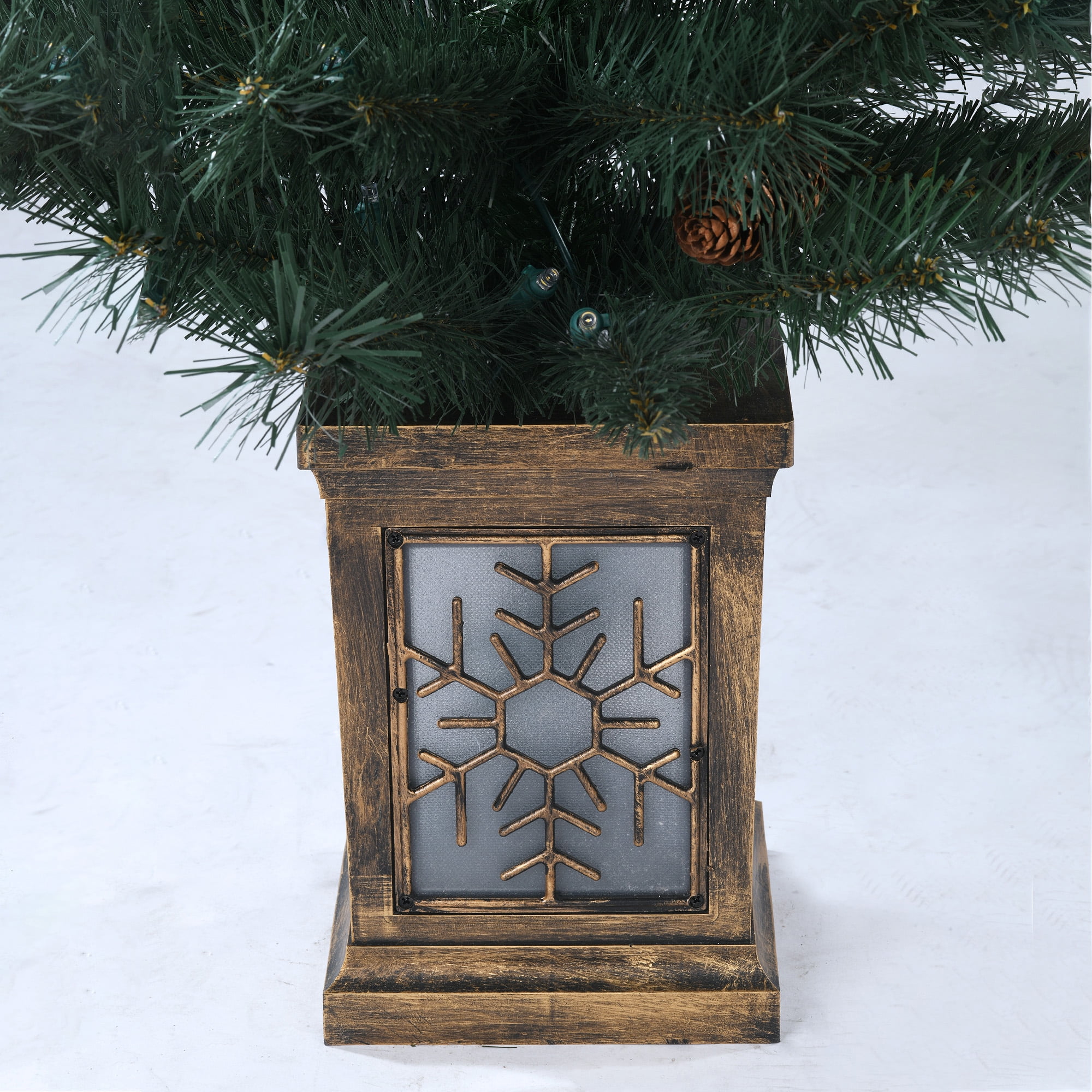 5-Piece Prelit Artificial Christmas Tree Entryway Set with Warm White LED Lights, by Holiday Time - Image 13