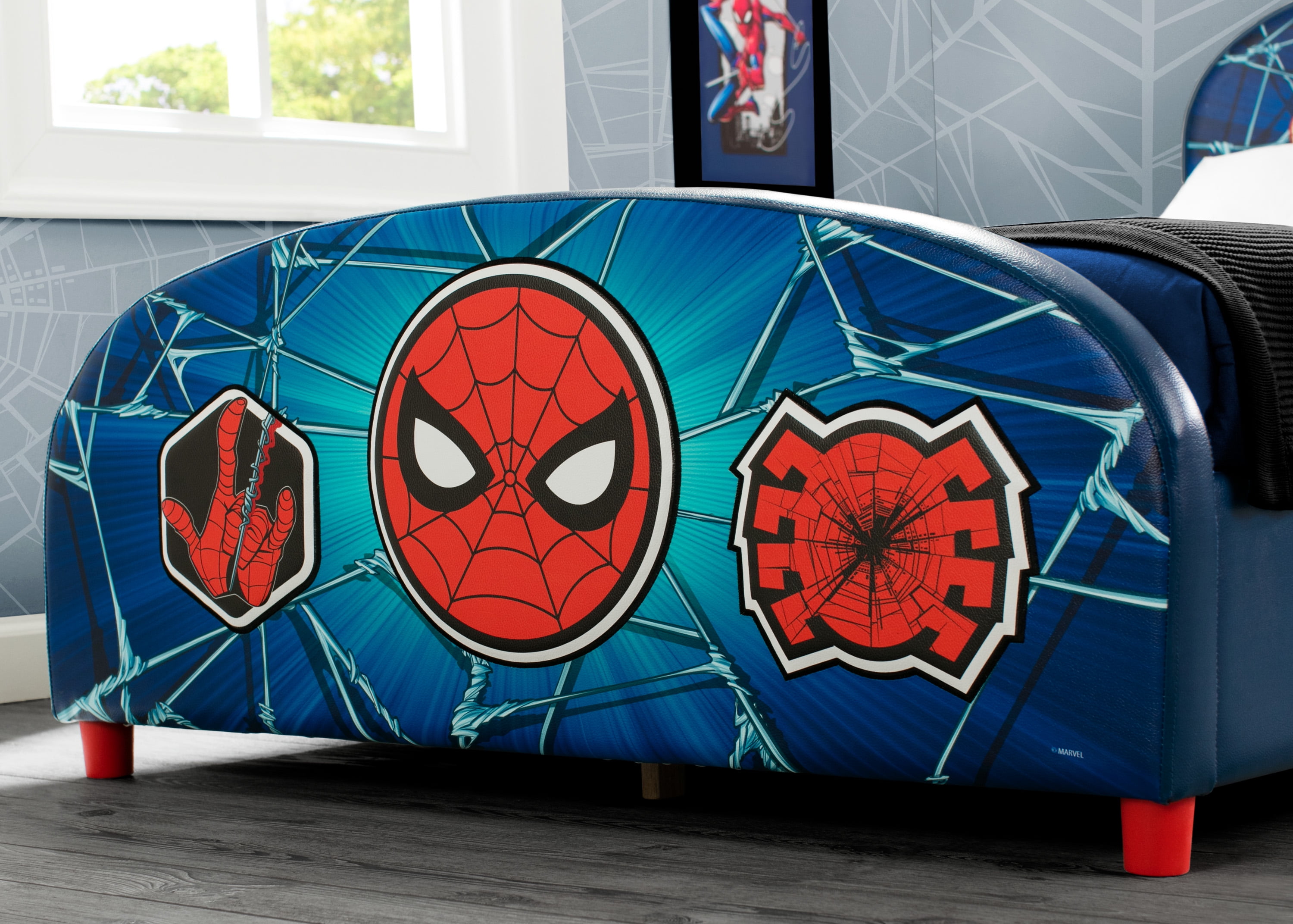 Delta Children Marvel Spider-Man Upholstered Bed, Twin - Image 2