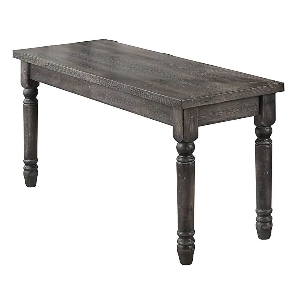Acme DaLace Bench in Weathered Gray Finish - Image 3