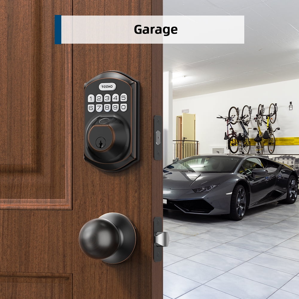 TEEHO Fingerprint Keyless Entry Door Lock, Electronic Smart Deadbolt with 2 Handles Knobs, Digital Doors Lock with Keypad Set, Easy Installation-Oil Rubbed Bronze - Image 4