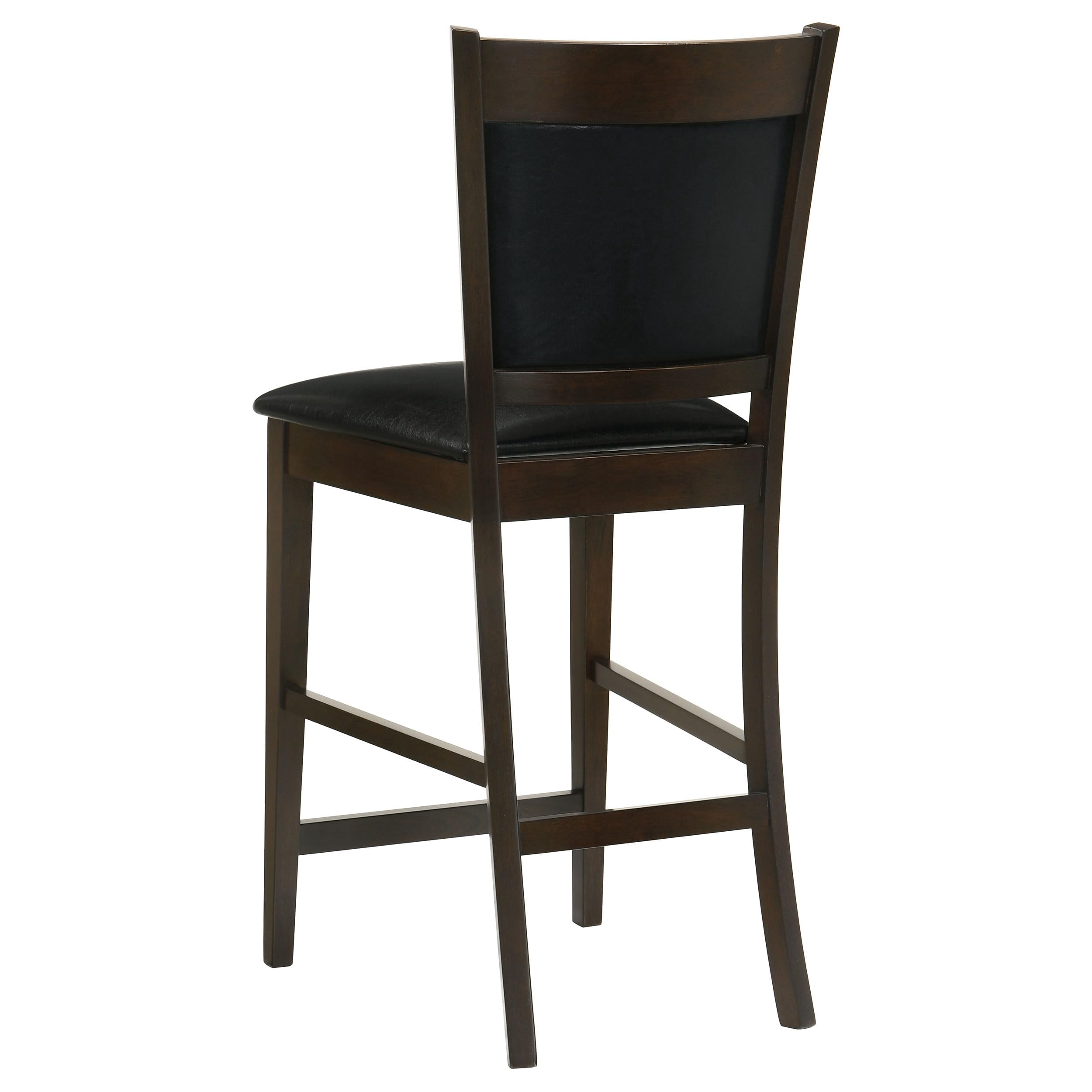 Jaden Upholstered Counter Height Stools Black and Espresso (Set of 2) - Image 8
