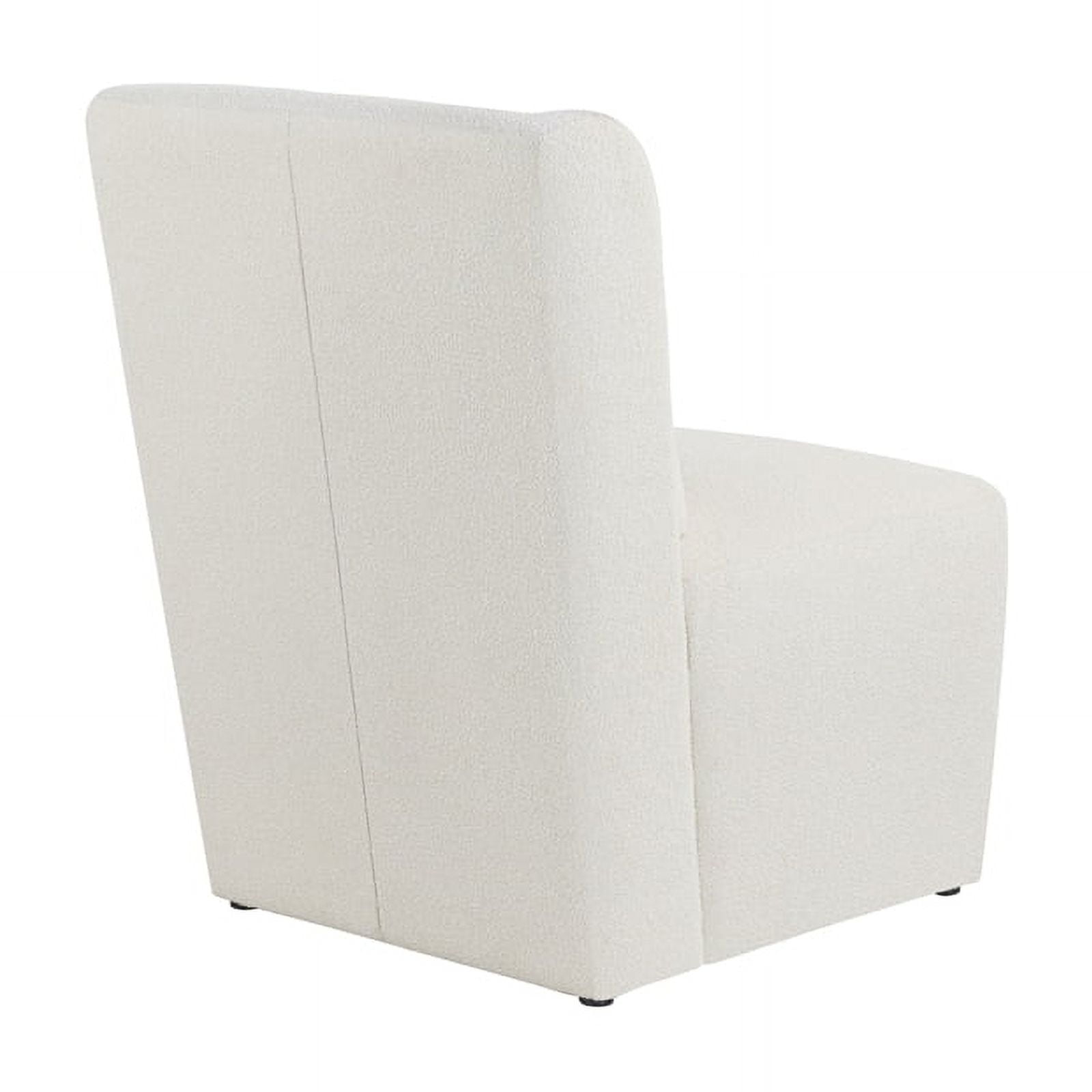 Lifestyle Solutions Ellway Modern Fabric Solid Print Accent Chair with Pillow, Ivory - Image 9