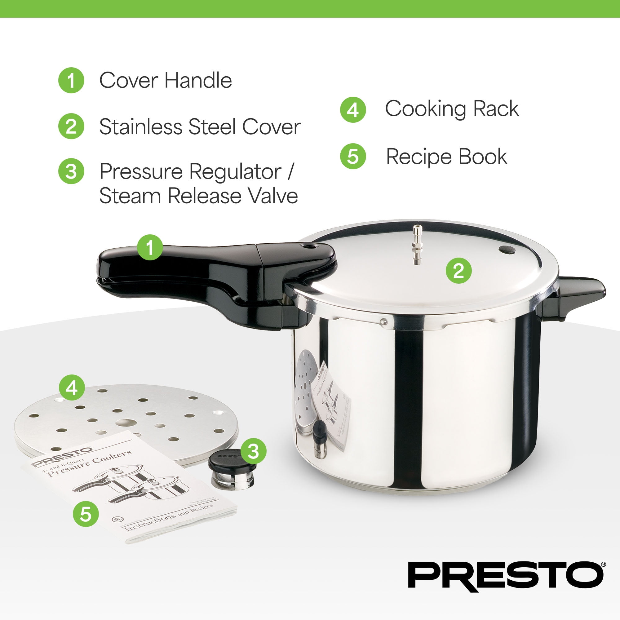 Presto® 6 Quart Stainless Steel Pressure Cooker - Image 8