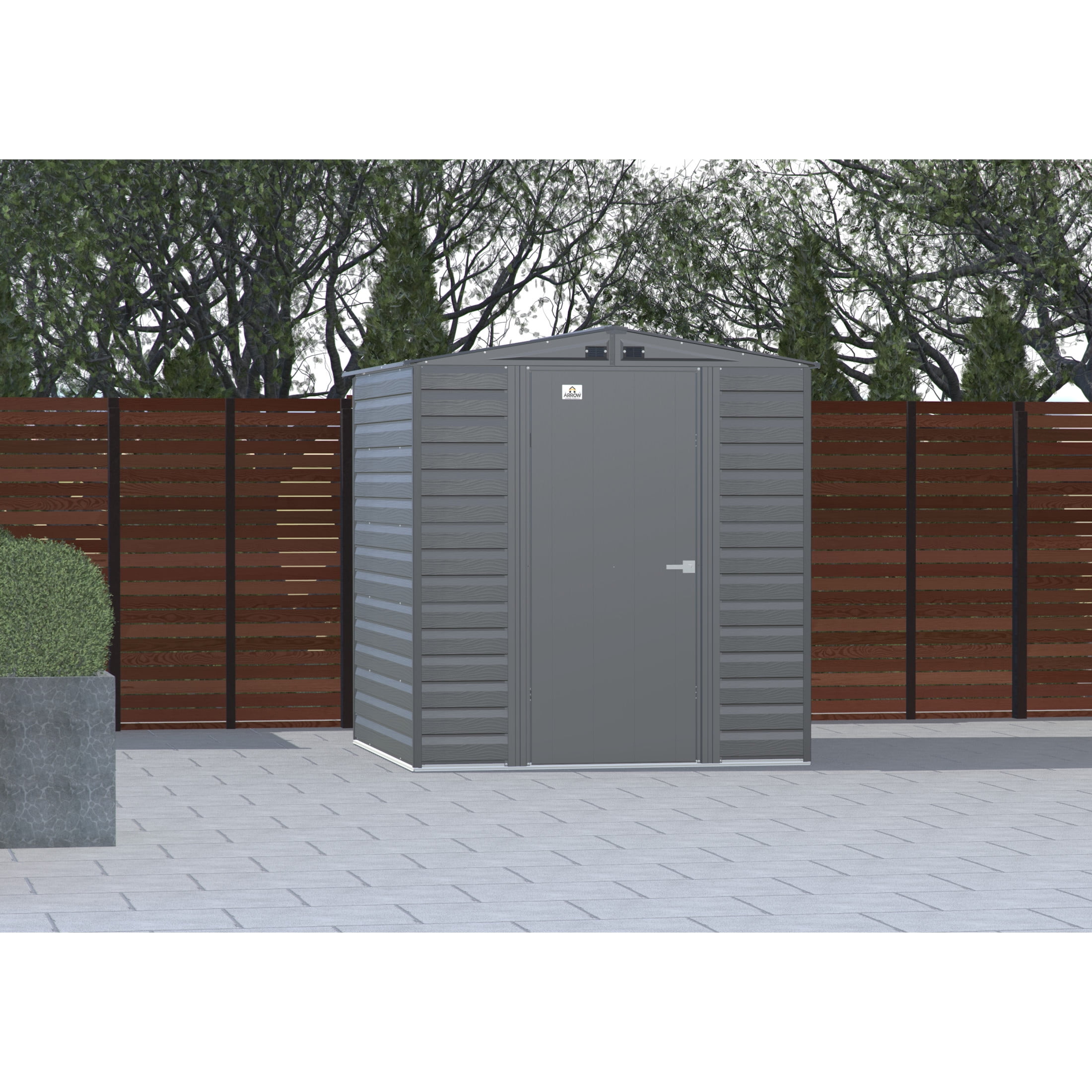 Arrow Select 6 x 7 x 7 ft Charcoal Steel Storage Shed - Image 13