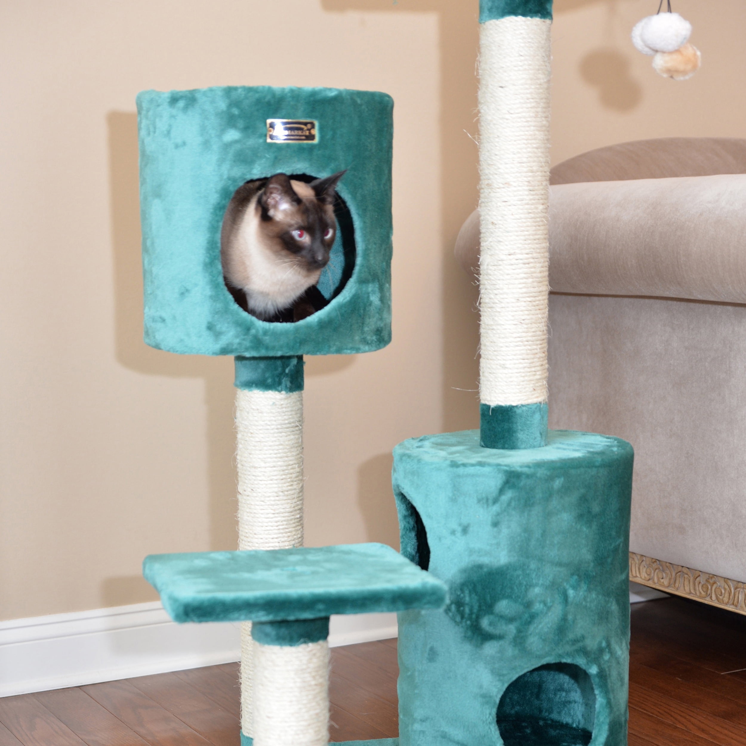 Armarkat Classic real wood Cat Tree Model A4301, 43 inch, Dark Green - Image 2