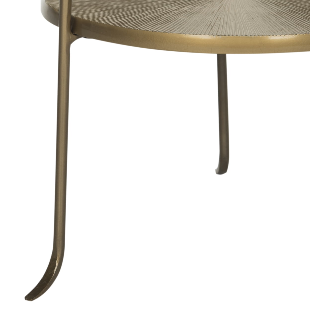 SAFAVIEH Elda Classic Rustic 3-Tier Side Table, Brass - Image 3