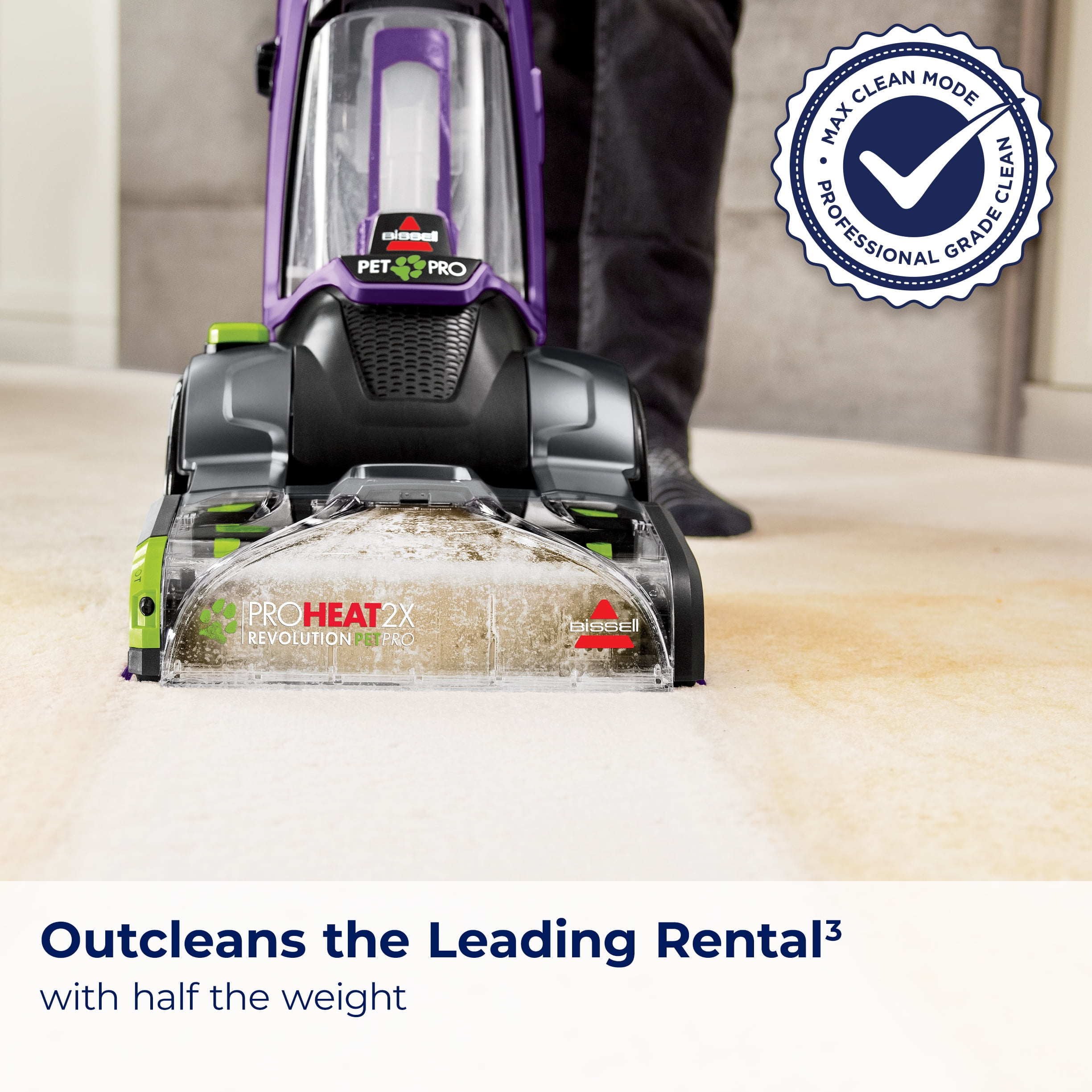 BISSELL ProHeat 2X Revolution Pet Pro Upright Deep Cleaner, for Carpets and Upholstery, TurboStrength Motor Technology, 3 Cleaning Modes, Heatwave Technology, 3586, Purple - Image 11