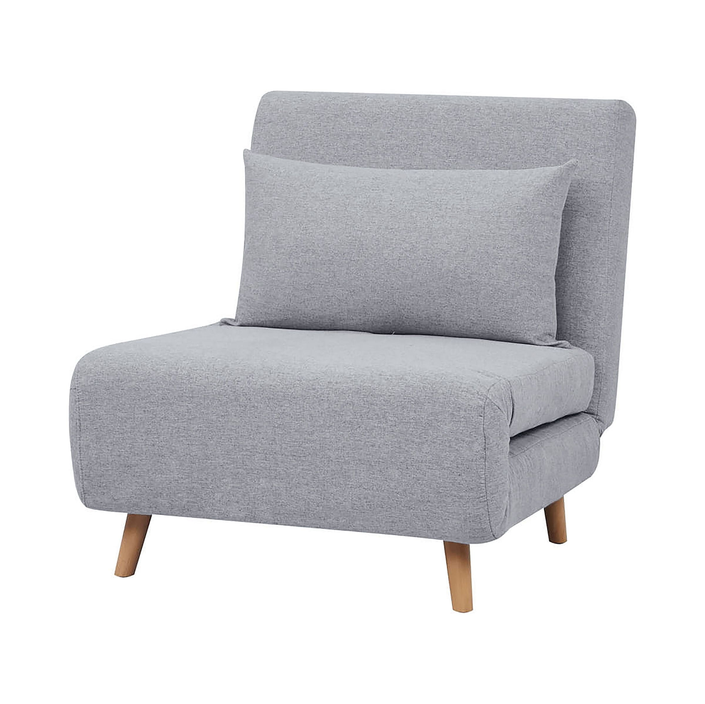 A&D Home Tustin Polyester Convertible Futon Chair, Light Gray - Image 8