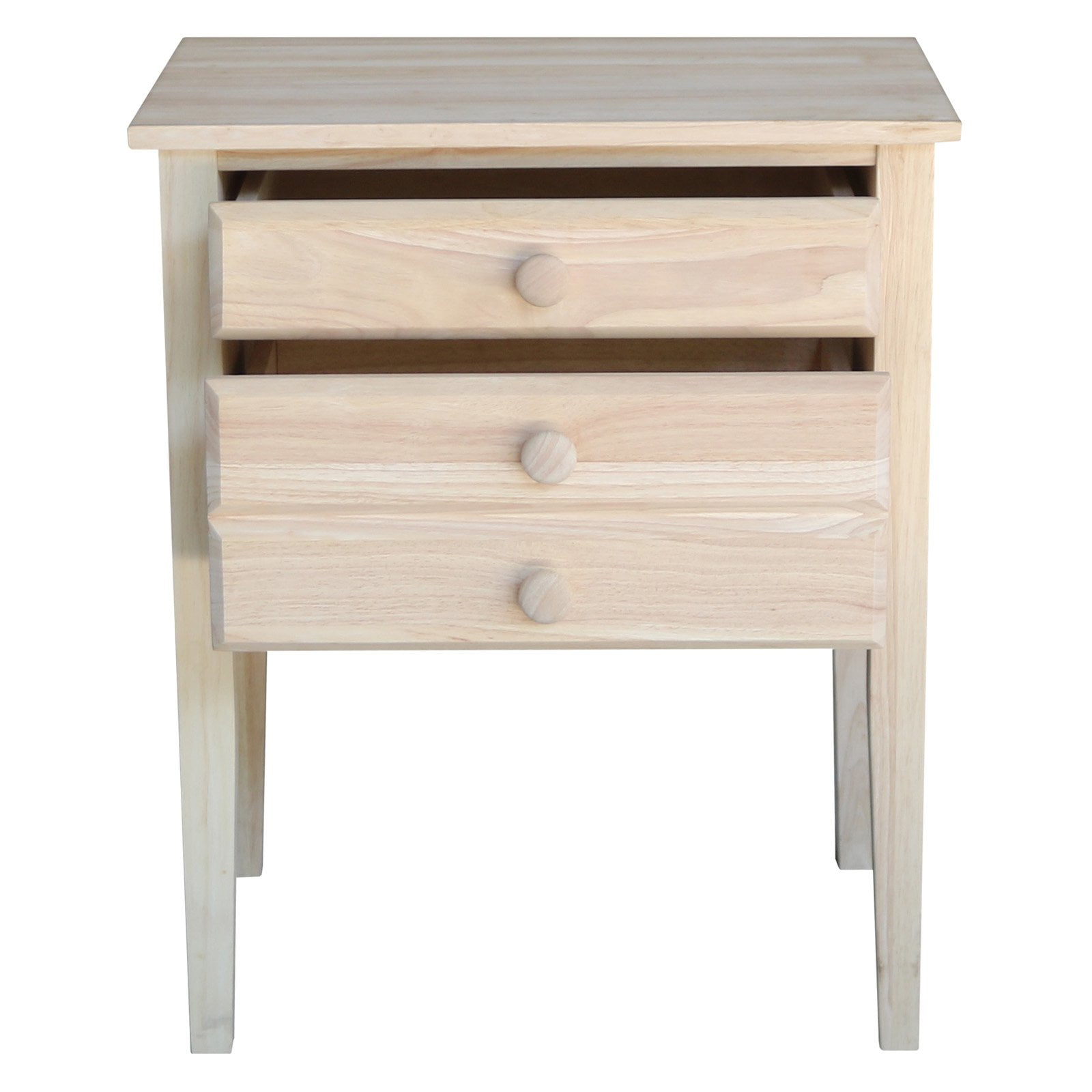 International Concepts Solid Wood Unfinished 3-Drawer Accent Table - Image 11