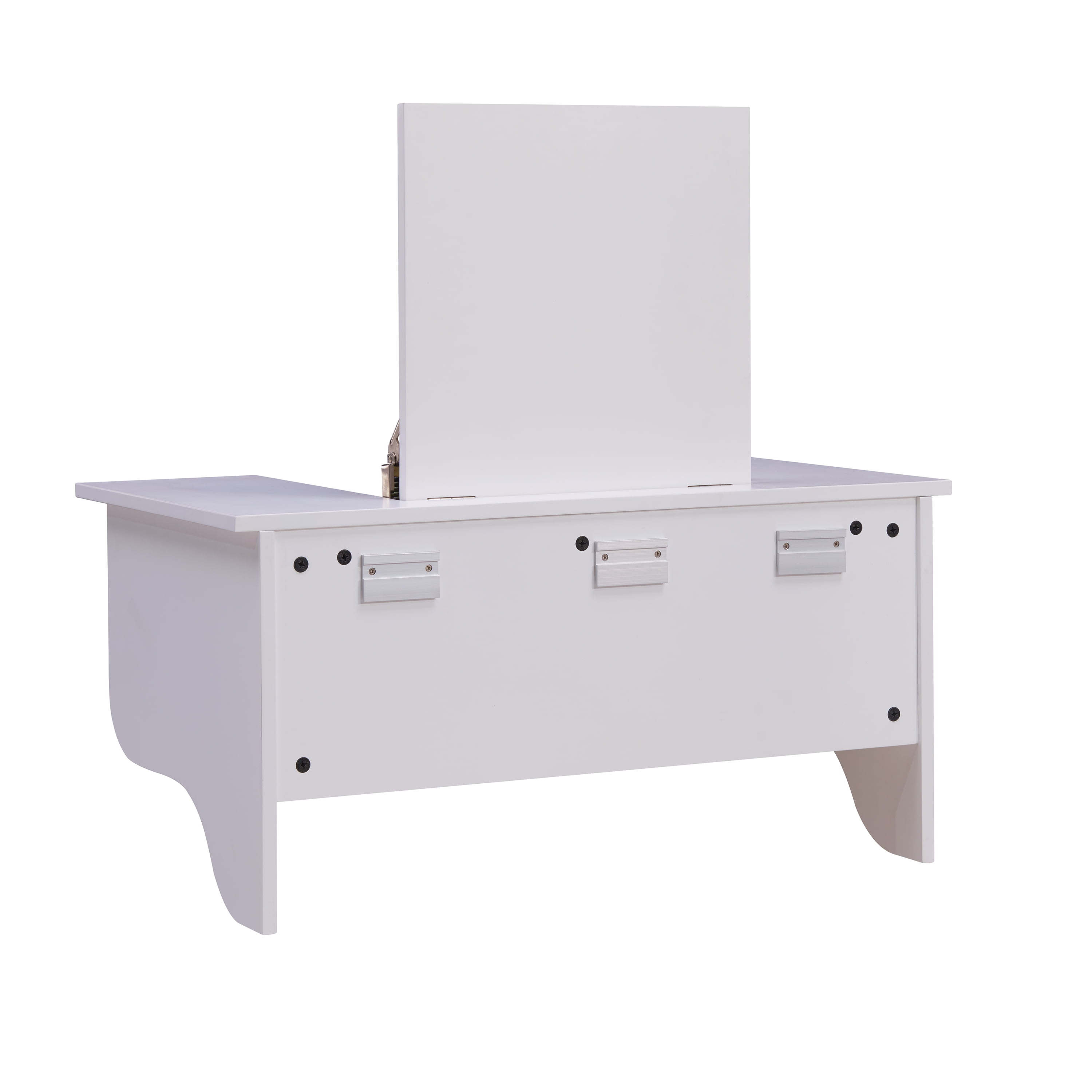 SEI Furniture White Wall Mount Ledge with Vanity Mirror 31.75 x 16 - Image 9