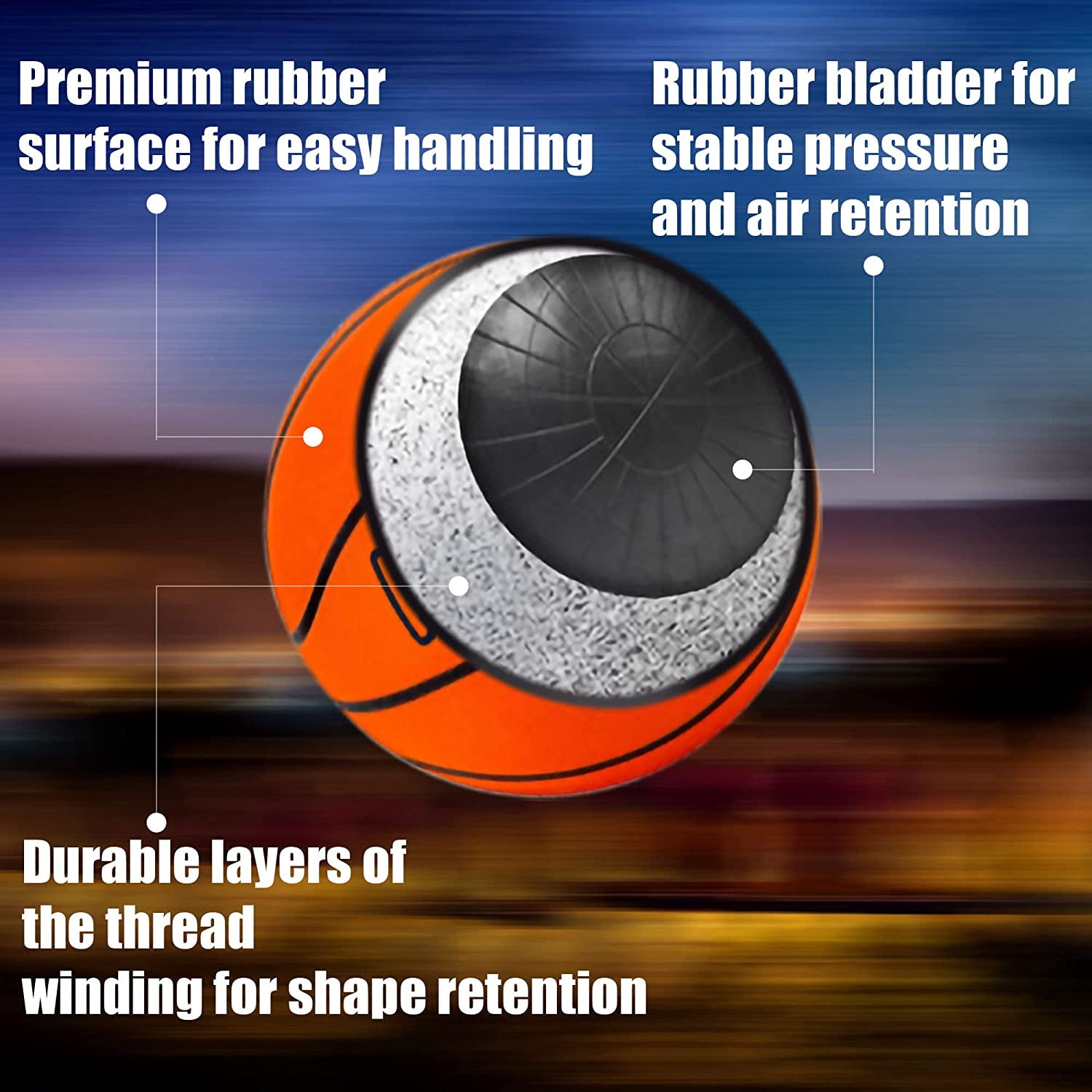 Amoupup Glow in The Dark Basketball Sports Gifts Light up Led Basketball Cool Stuff with Led Lights and Batteries Pre-Installed - Kids Gifts Good Gift Ideas for Teen Boys and Girls - Image 3