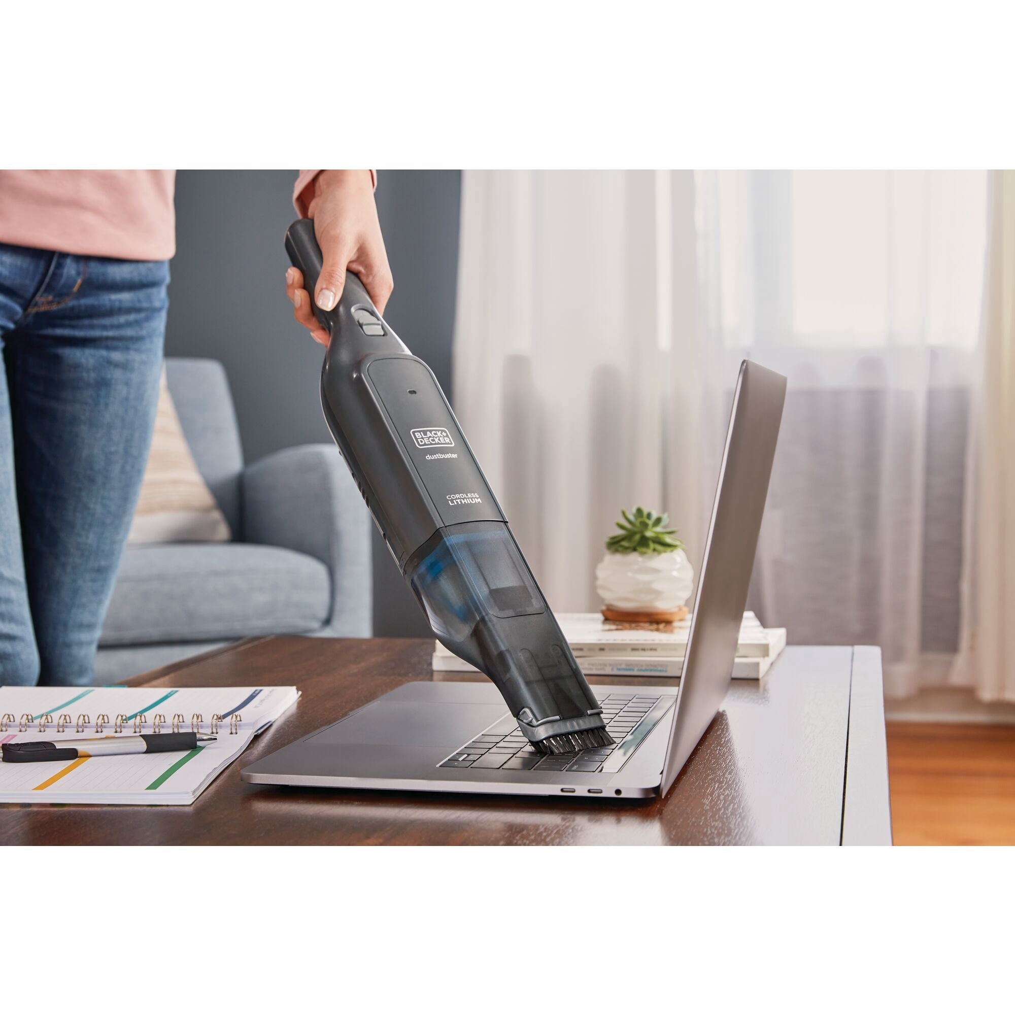 BLACK+DECKER Dustbuster Cordless Hand Vacuum AdvancedClean Slim with Charger, Filter and Brush Crevice Tool, HLVC320B01 - Image 15