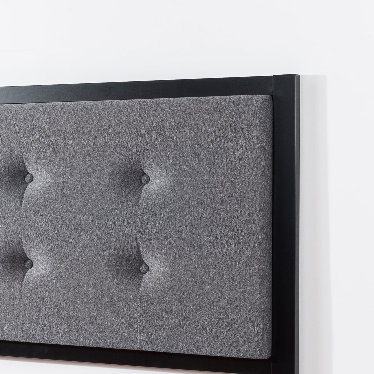 Zinus Barbara Upholstered Metal Headboard, Twin, Gray - Image 4