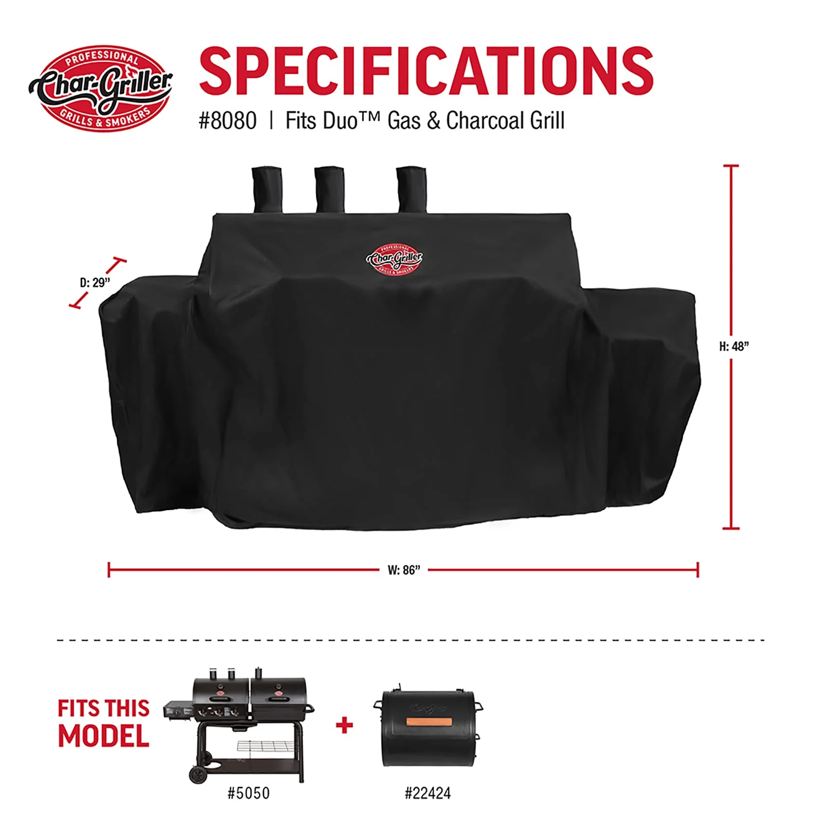 DUO Gas and Charcoal Grill Cover - Image 8