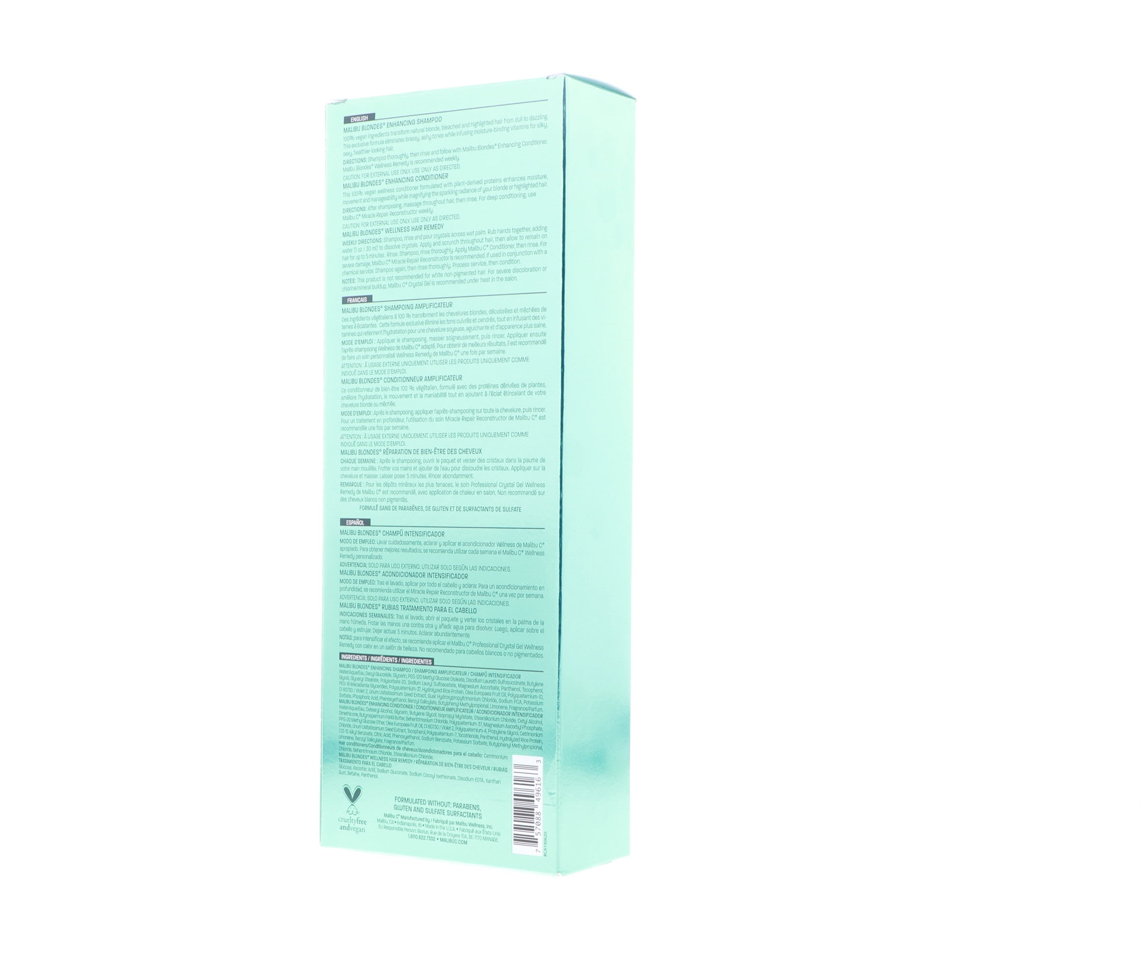 Malibu Blondes Enhancing Treatment Kit (Shampoo 9 oz, Conditioner 9 oz, Hair Remedy 4 x 0.17 oz) - Image 7