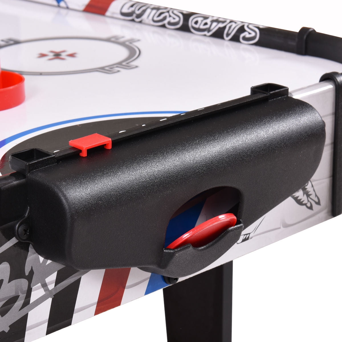 Costway 42''Air Powered Hockey Table Game Room Indoor Sport Electronic Scoring 2 Pushers - Image 3