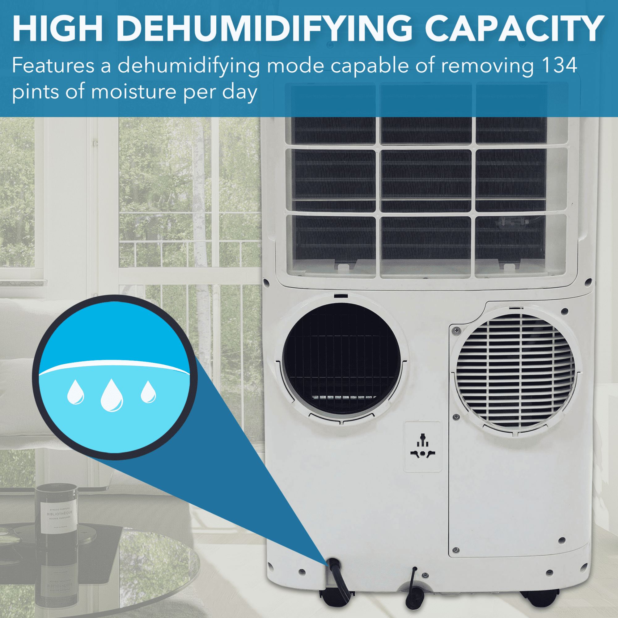 Whynter ARC-147WFH 14000 BTU Air Conditioner, Dehumidifier, Heater and Fan with HEPA and Carbon Filter for 500 sq ft - Image 3
