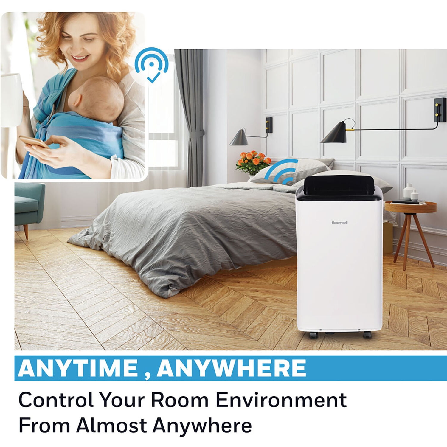 Honeywell 5,500 BTU (8,000 BTU ASHRAE) Portable Air Conditioner with Dehumidifier, Cools up to 350 sq. ft, HF8CESVWK5 - Image 7