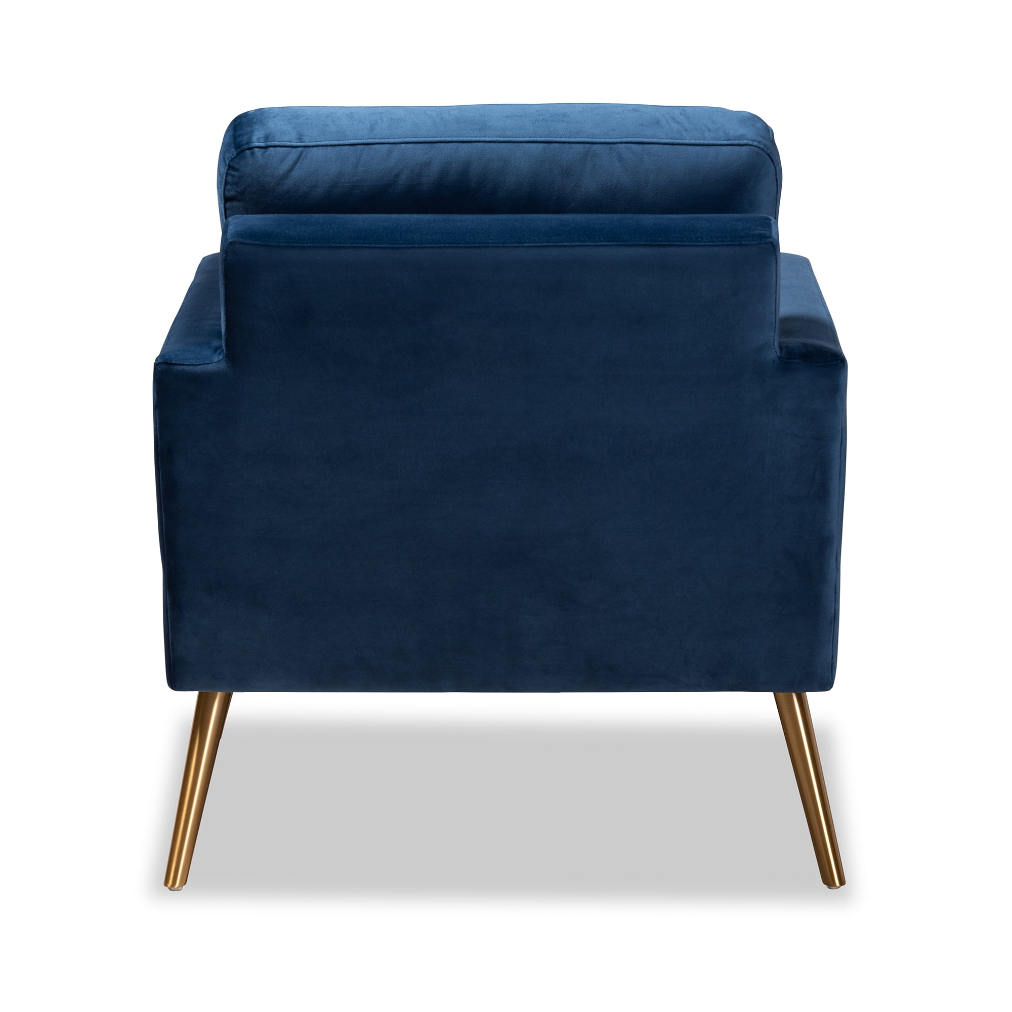 Baxton Studio Leland Wingback Chair, Navy Blue - Image 6