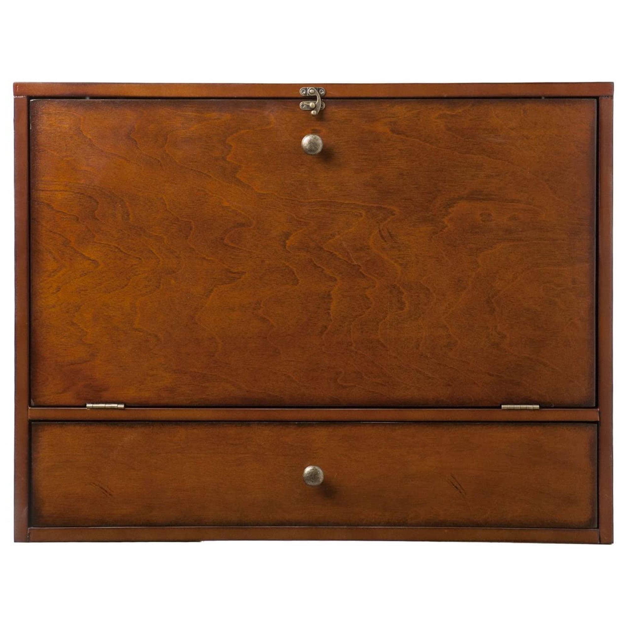 Wall-Mount Laptop Desk - Brown Mahogany - Image 3